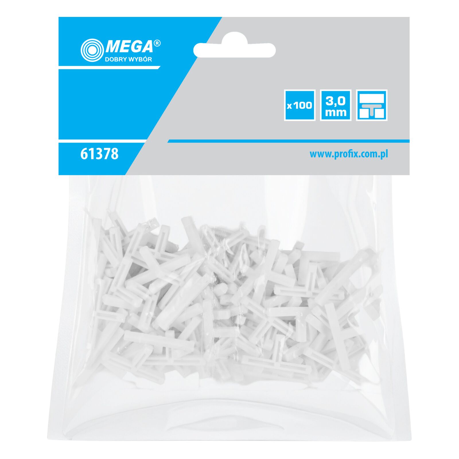 T-Bar Spacers - 3.0 mm, 100 st.