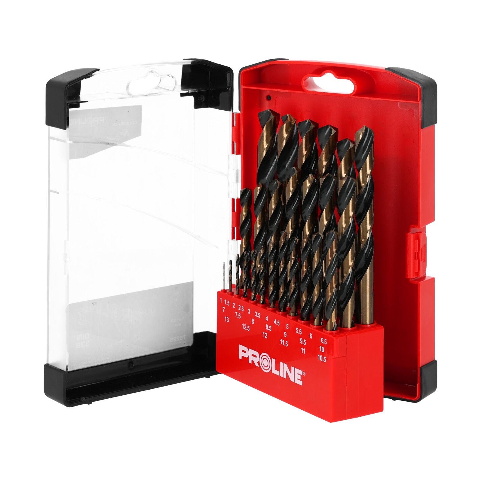 Metal Drill Bit set 13 Pieces, HSS Twist Drill - DIN338 (1-13 mm), Proline