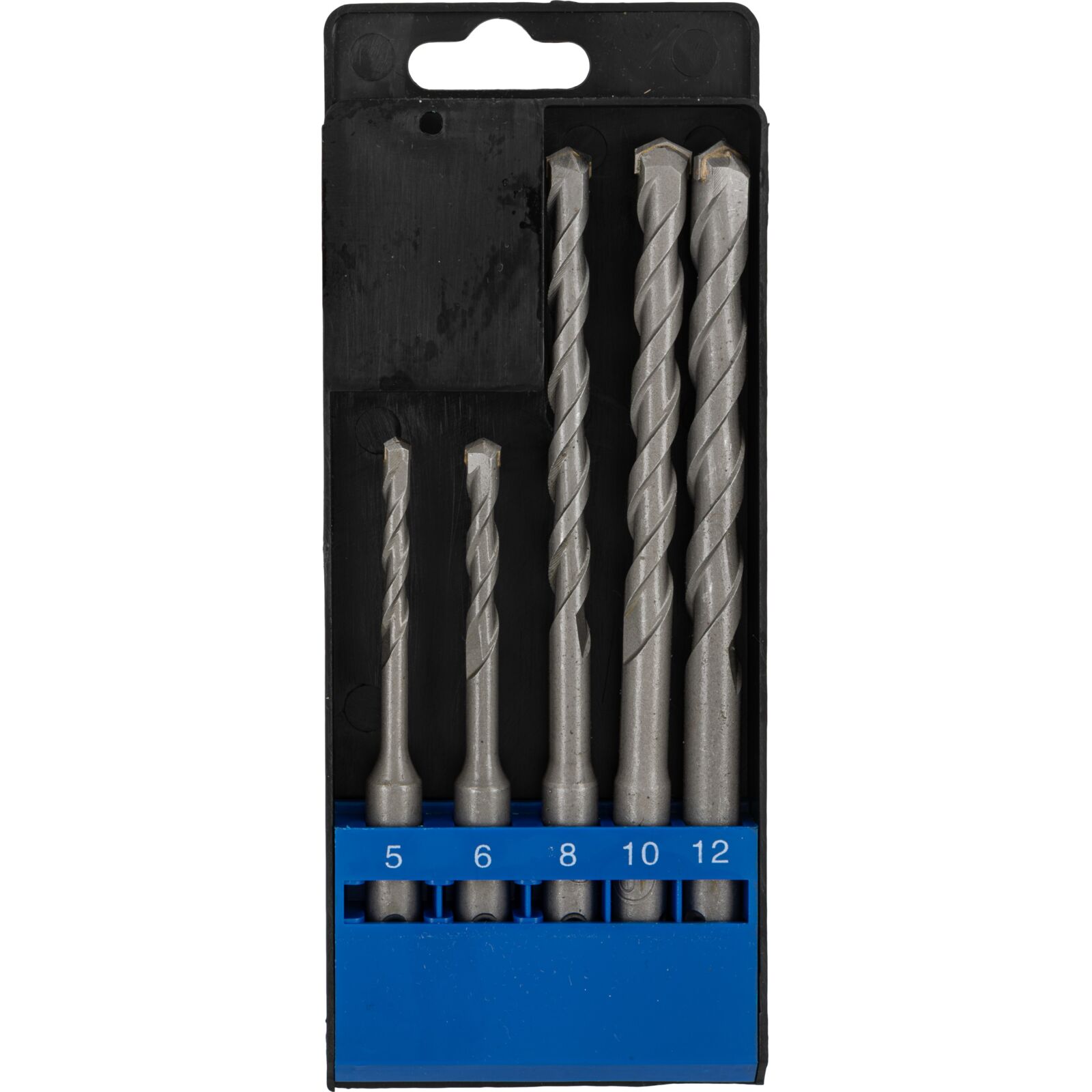 5Pc SDS Plus Hammer Drill set 5, 6, X110 mm , 8 , 10, 12 x 160Mmplastic Box