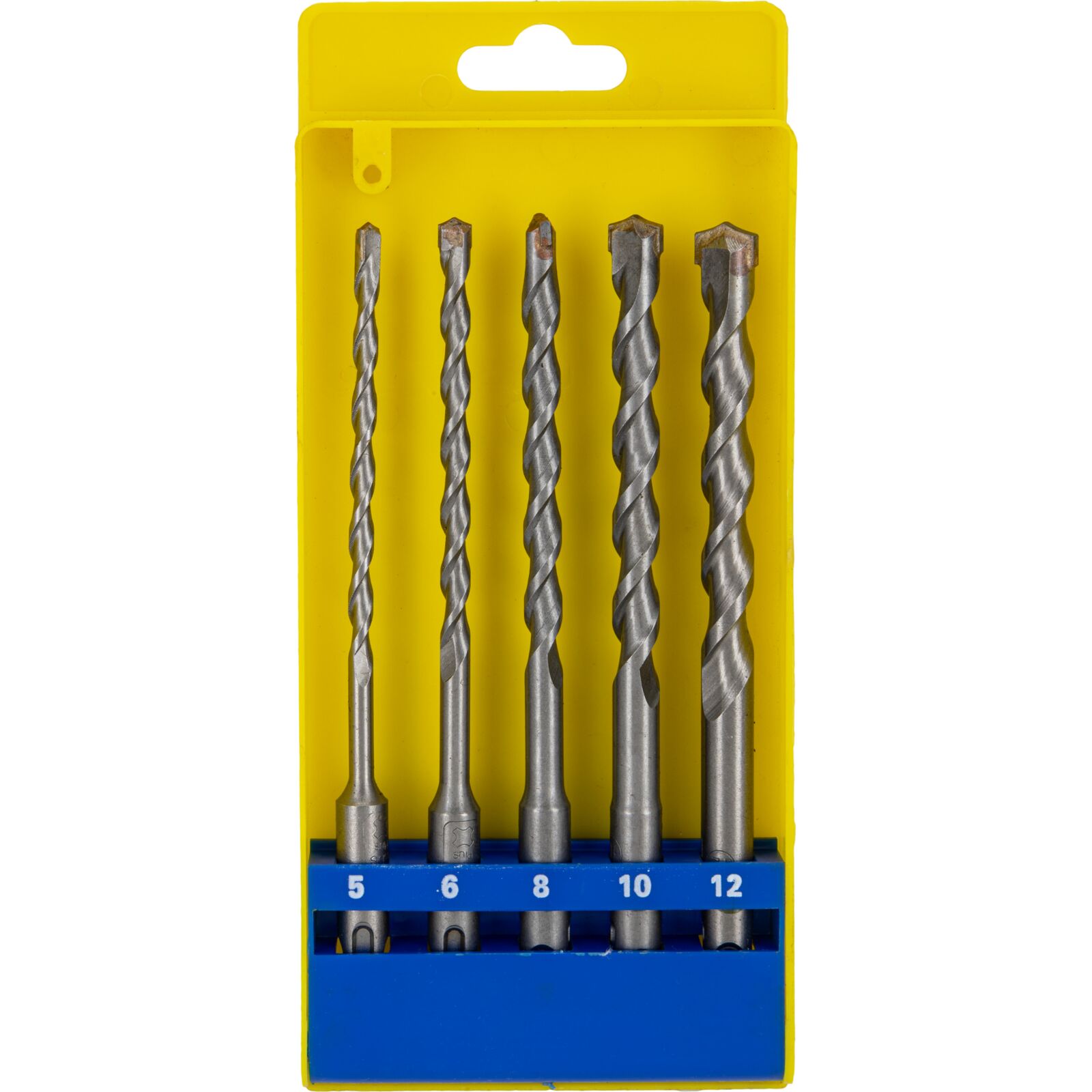 5Pc SDS Plus Hammer Drill set 5, 6, 8 , 10, 12 x 160 mm Plastic Box
