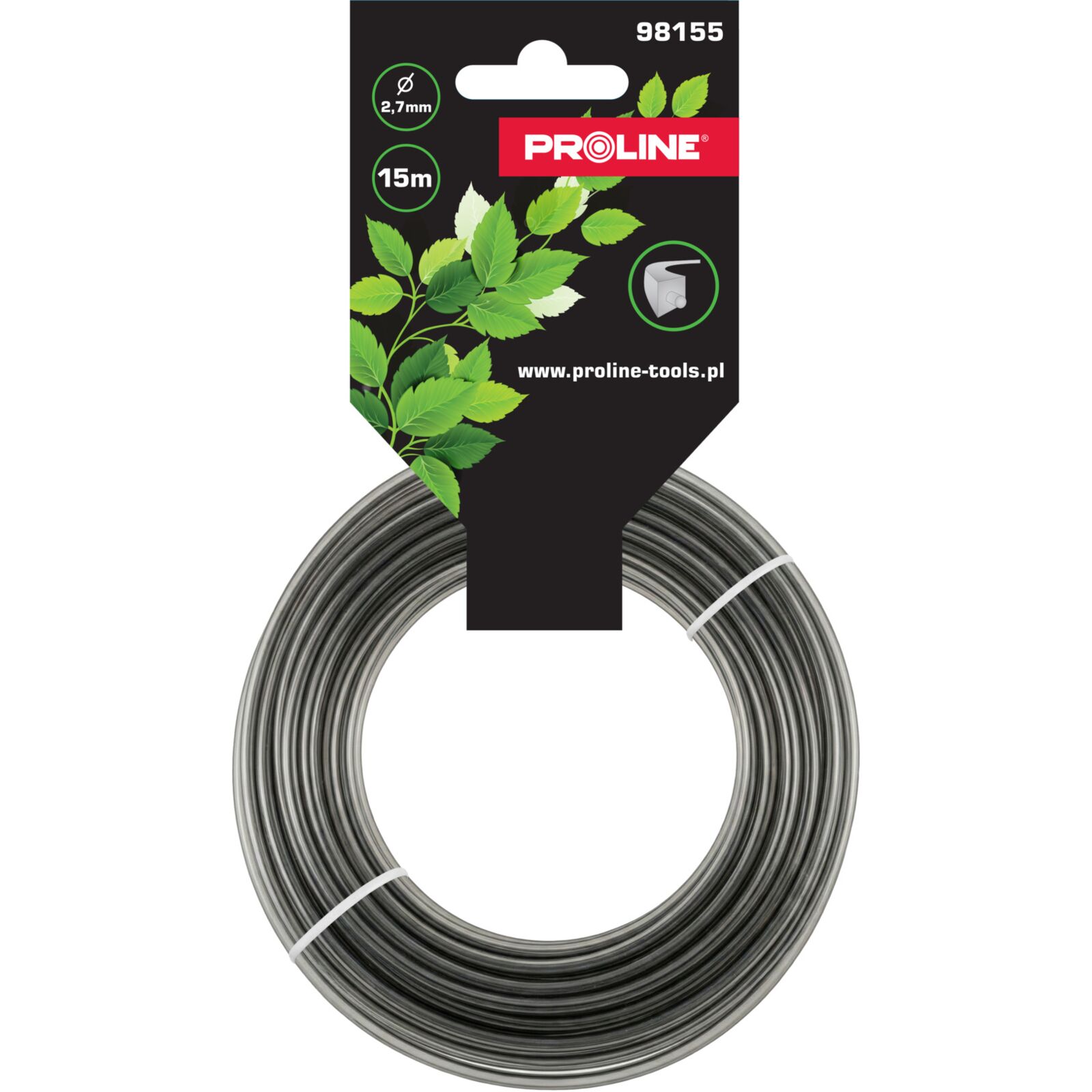 Trimmerlina Dubbel Fyrkant 2, 7 mm x 15m, Proline