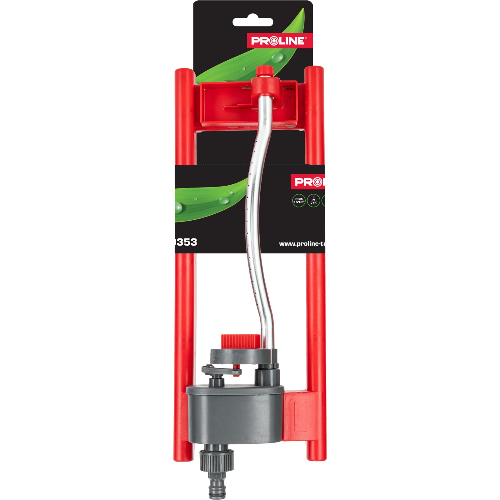 Oscillating Sprinkler 15 Nozzles, Max 151m², Proline