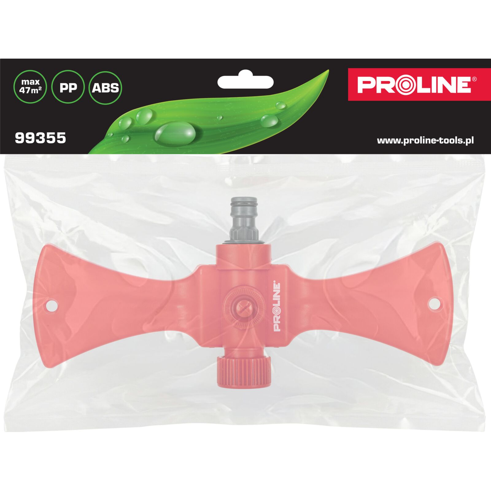 Plastic Sprinkler Card Max 47m², Proline