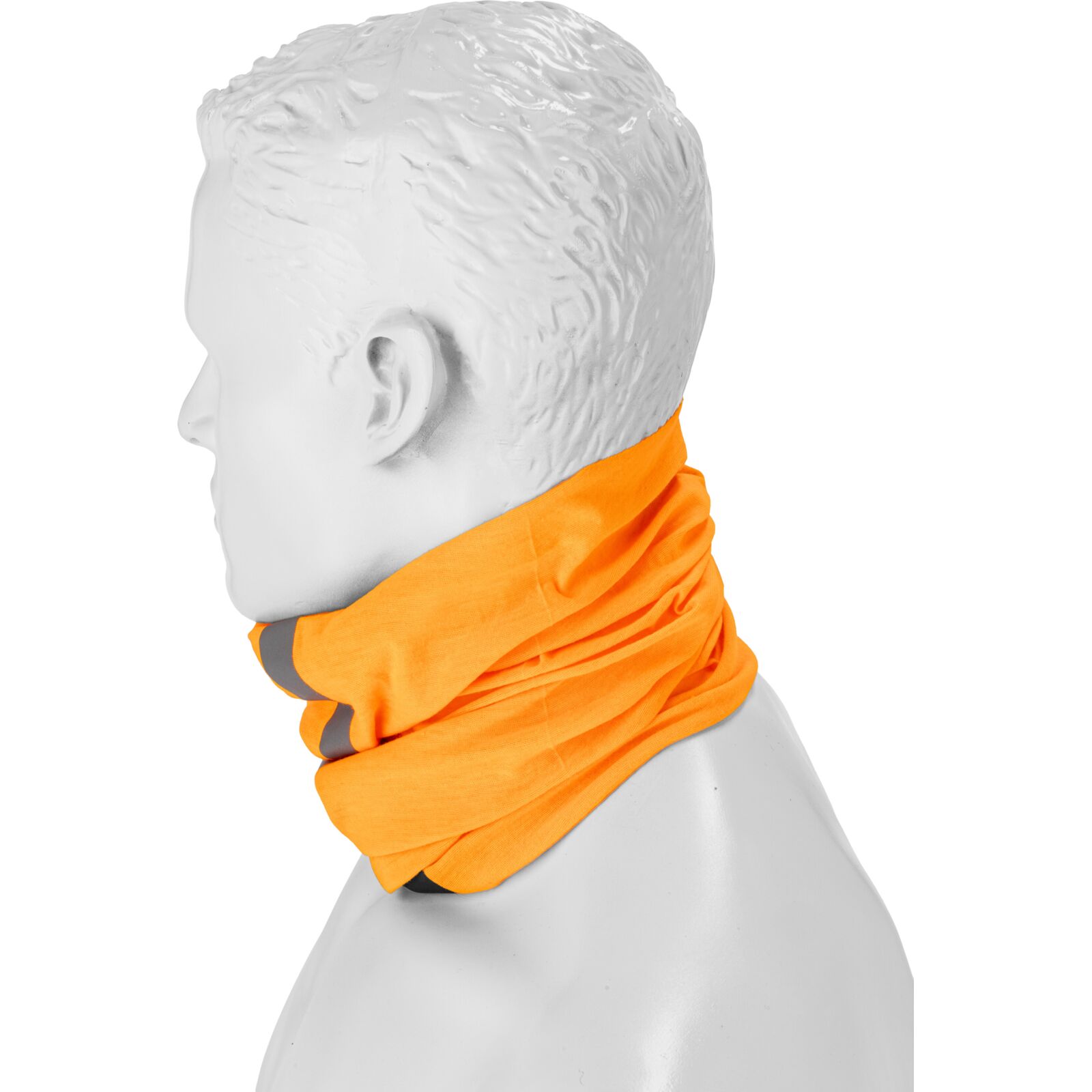 Multifunktionell halsduk med reflexband, orange