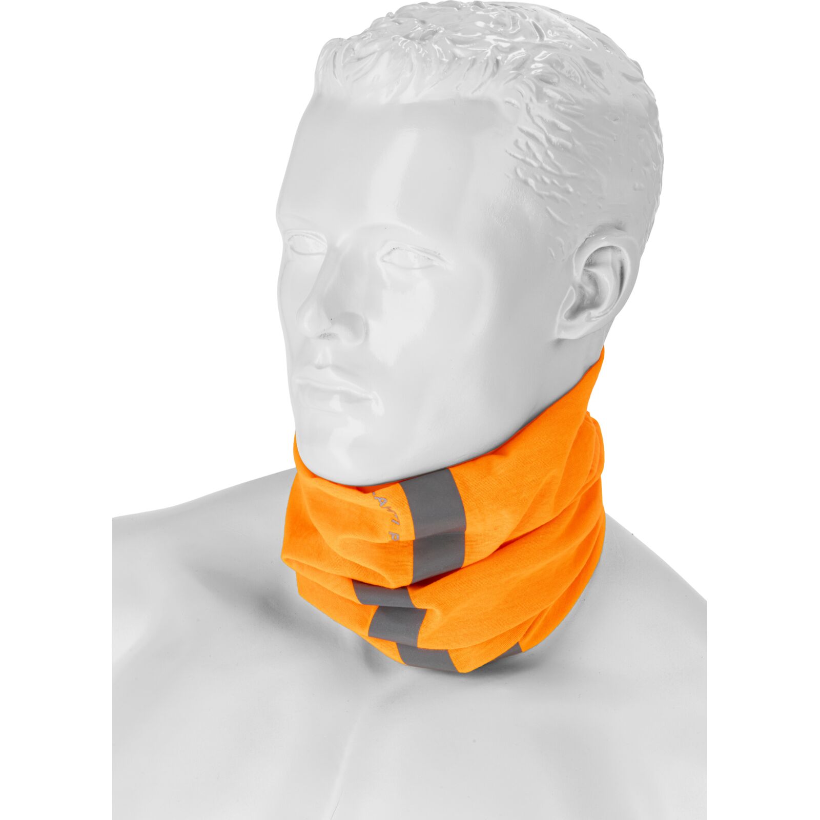 Multifunktionell halsduk med reflexband, orange