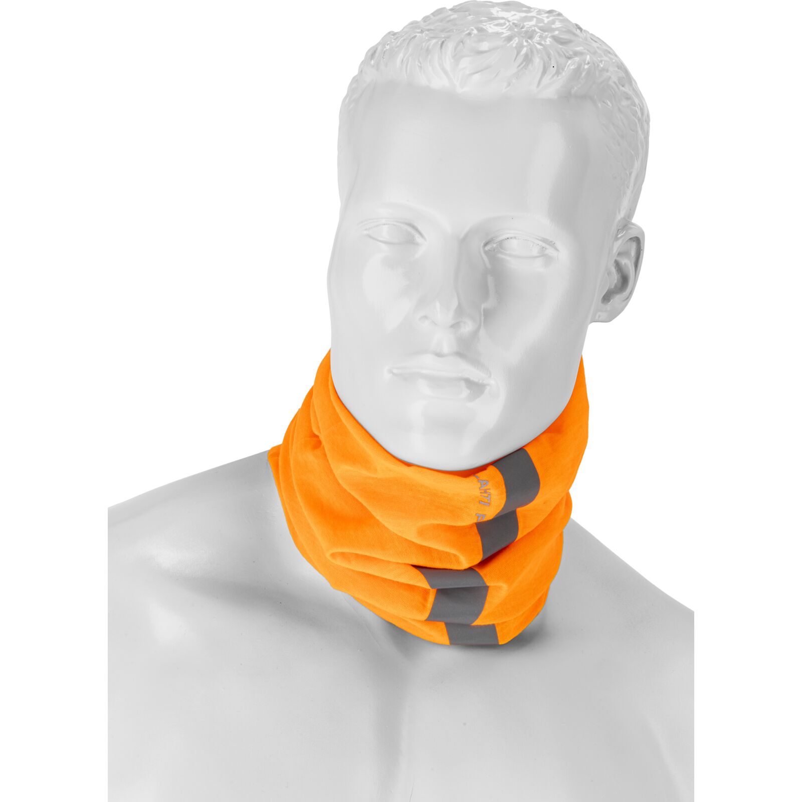 Multifunktionell halsduk med reflexband, orange