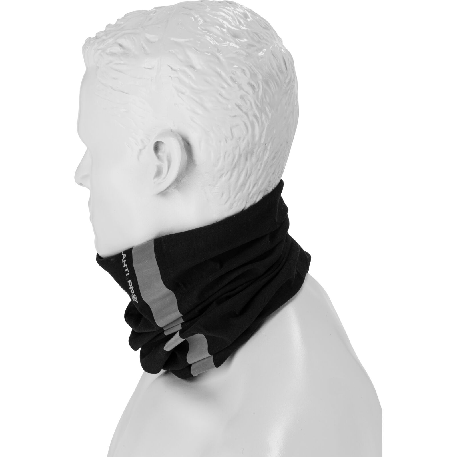 Multifunctional Scarf with Reflective Band, Black, LAHTI