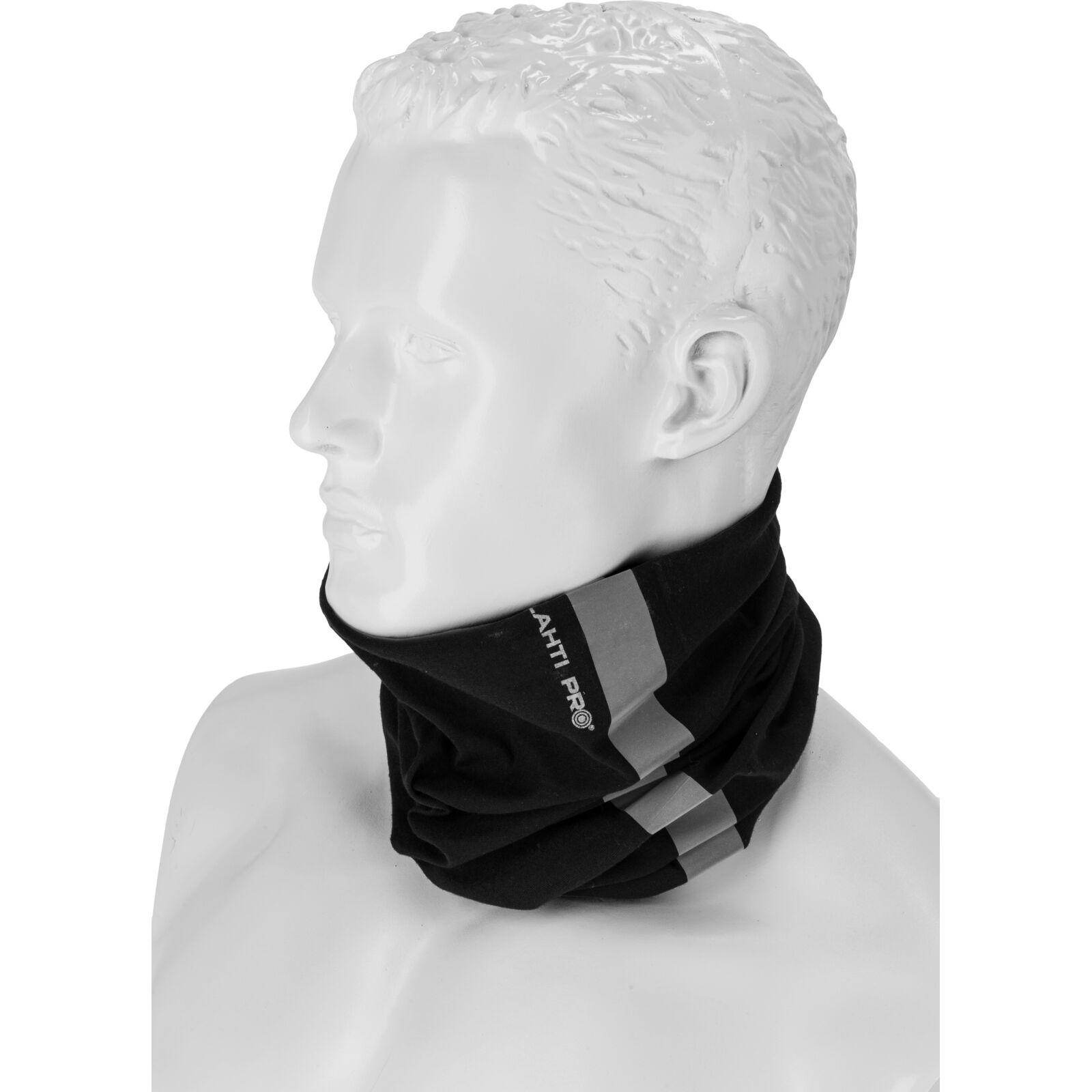Multifunctional Scarf with Reflective Band, Black, LAHTI