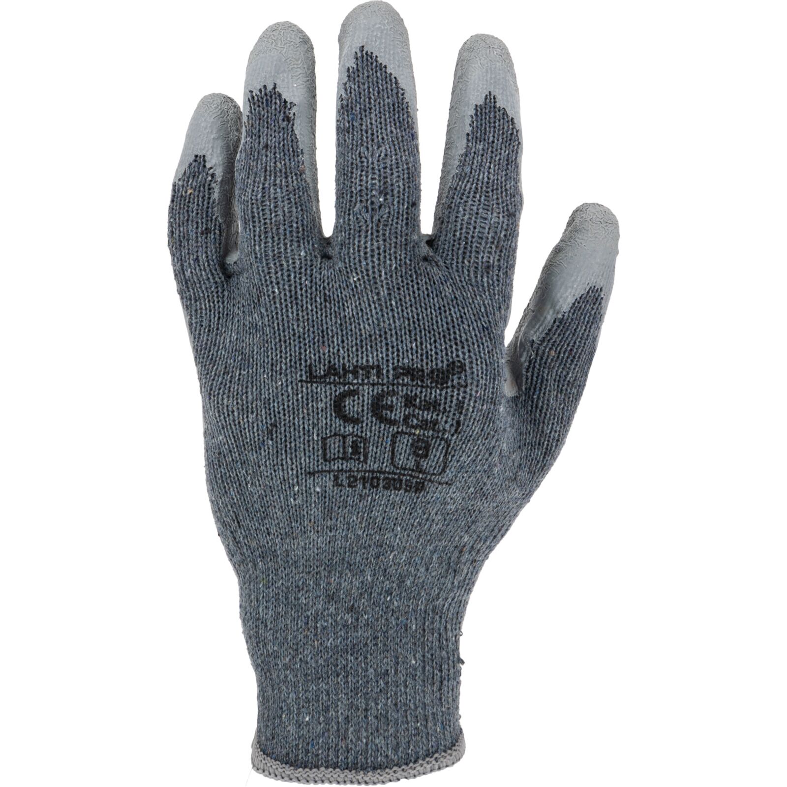 Gloves Latex Grey L210308 P, 12 Pairs, 8 , CE, LAHTI