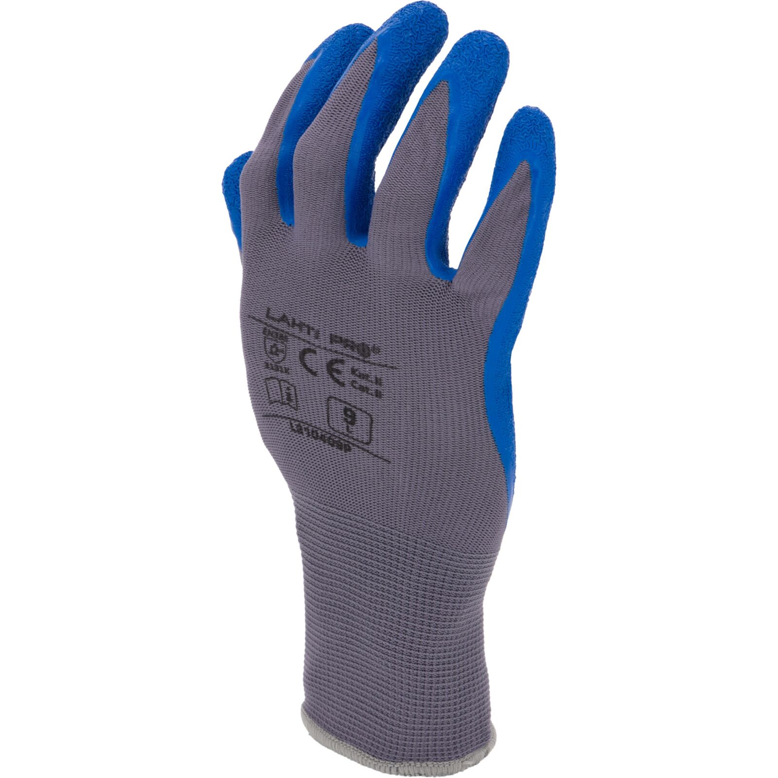 Gloves Latex Blue-Grey L210407P, 12 Pairs, 7 , CE, LAHTI