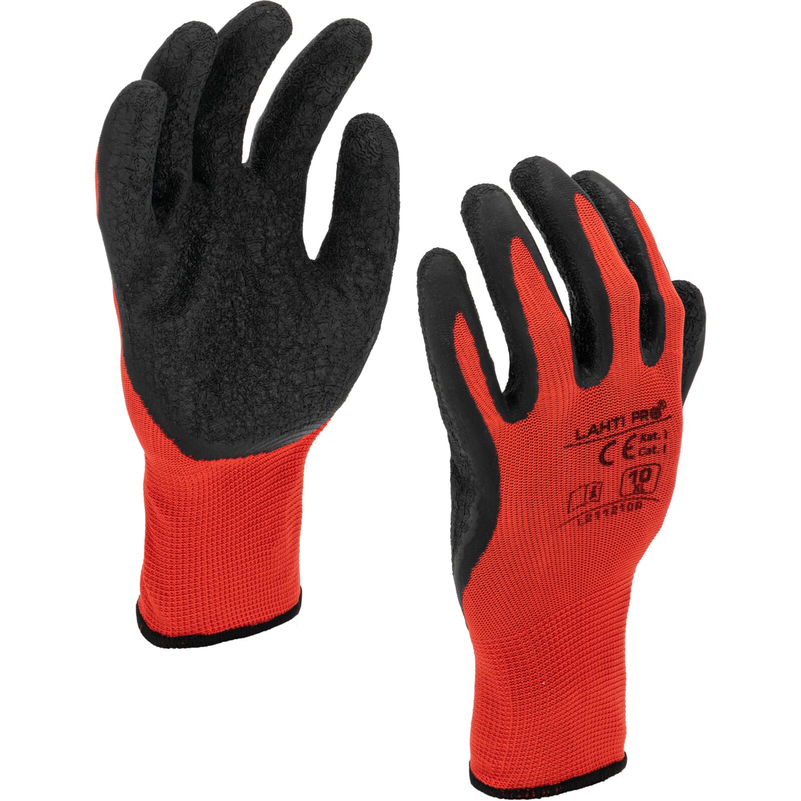 Latex gloves black-red size 7, 12 pairs