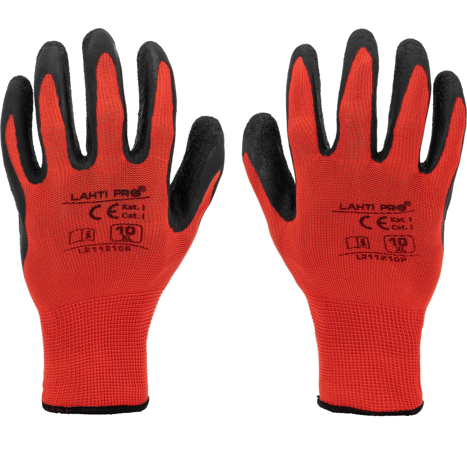 Latex gloves black-red size 7, 12 pairs