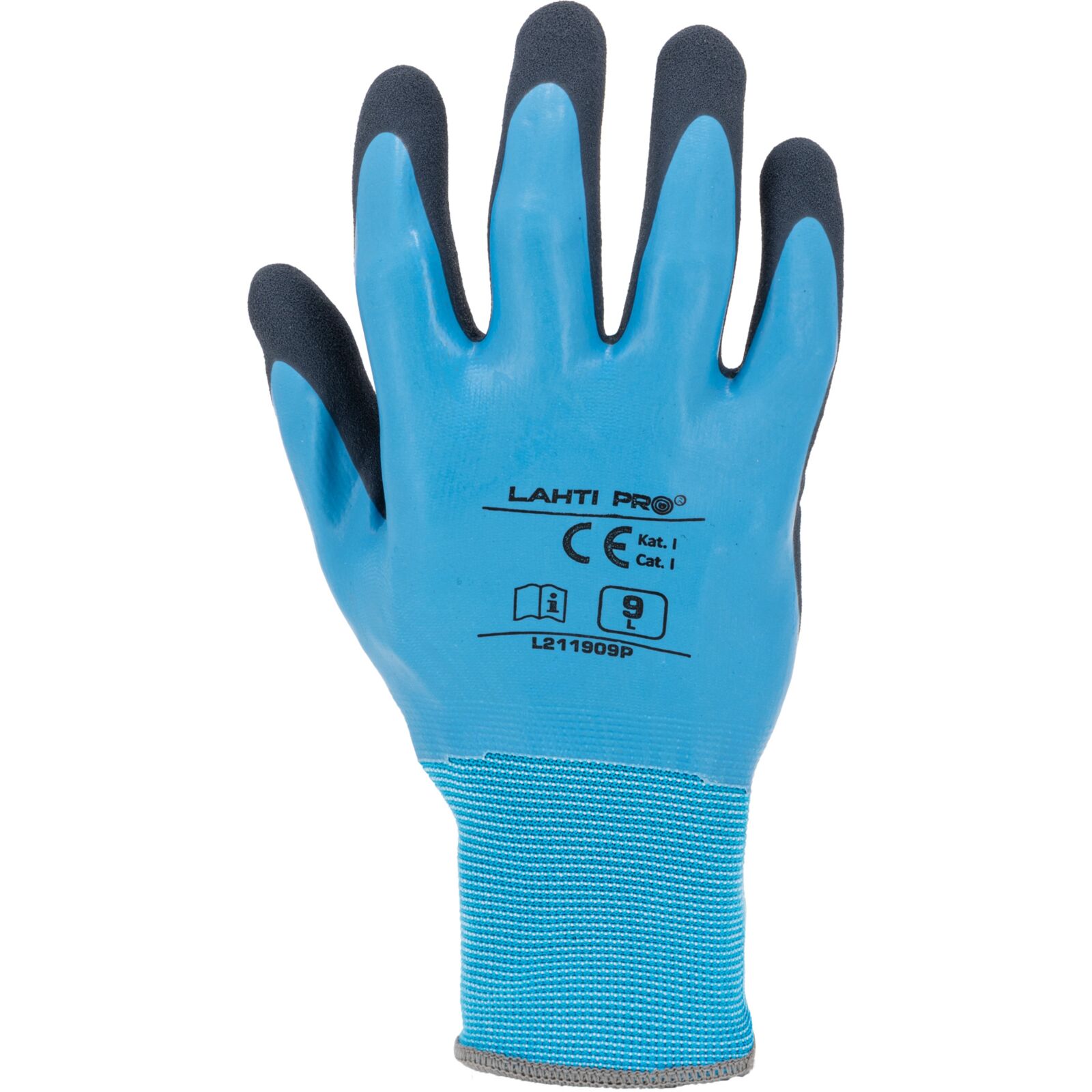 Blå latexhandskar storlek 9 CE