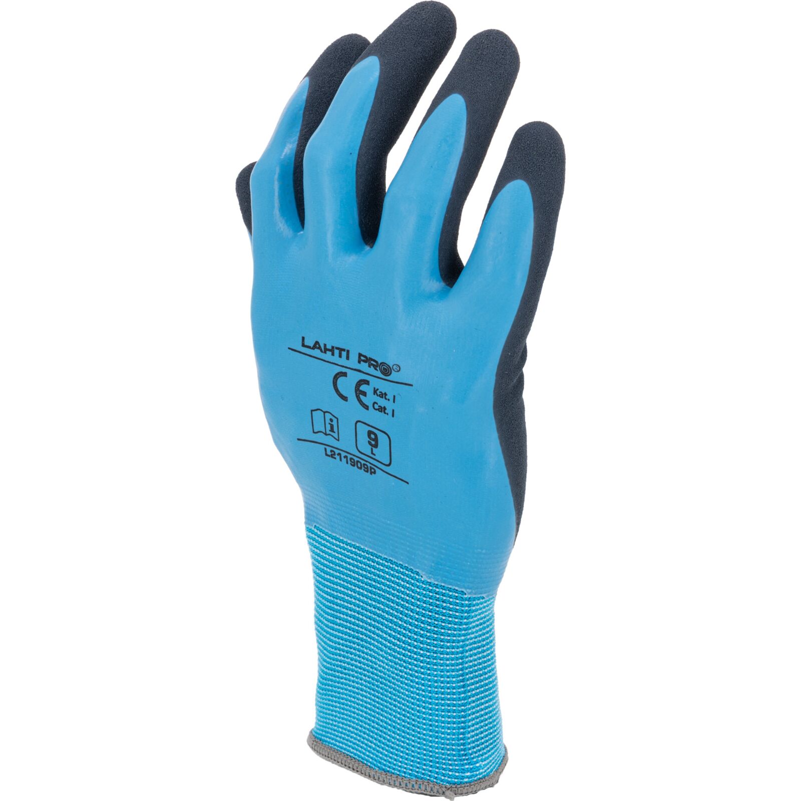 Blå latexhandskar storlek 9 CE