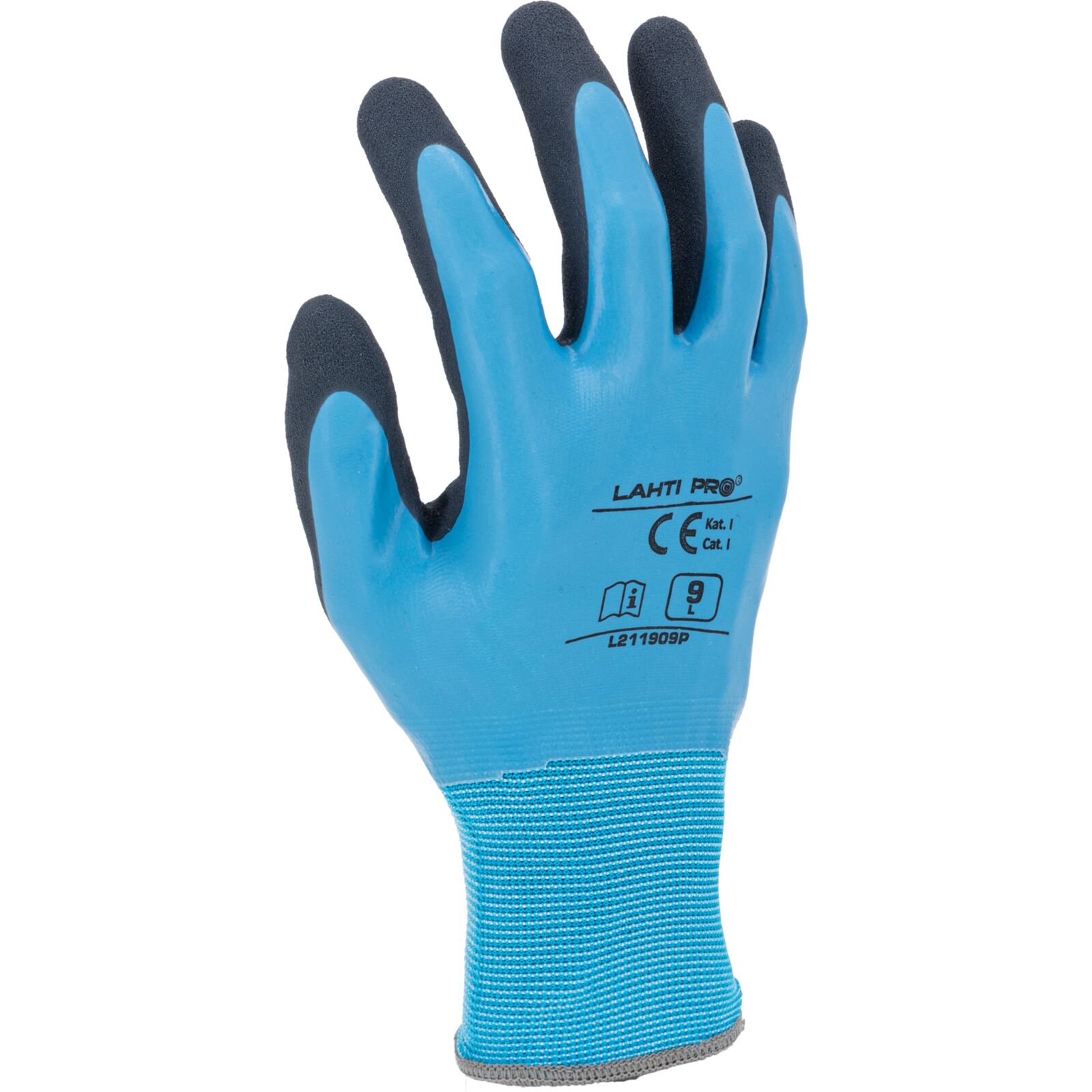 Blå latexhandskar storlek 9 CE