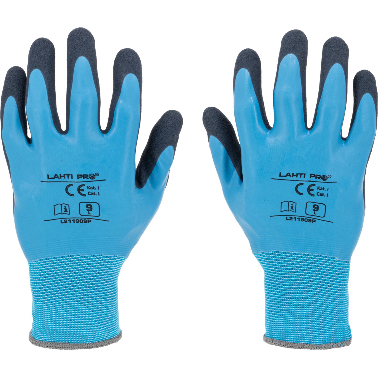Blå latexhandskar storlek 9 CE