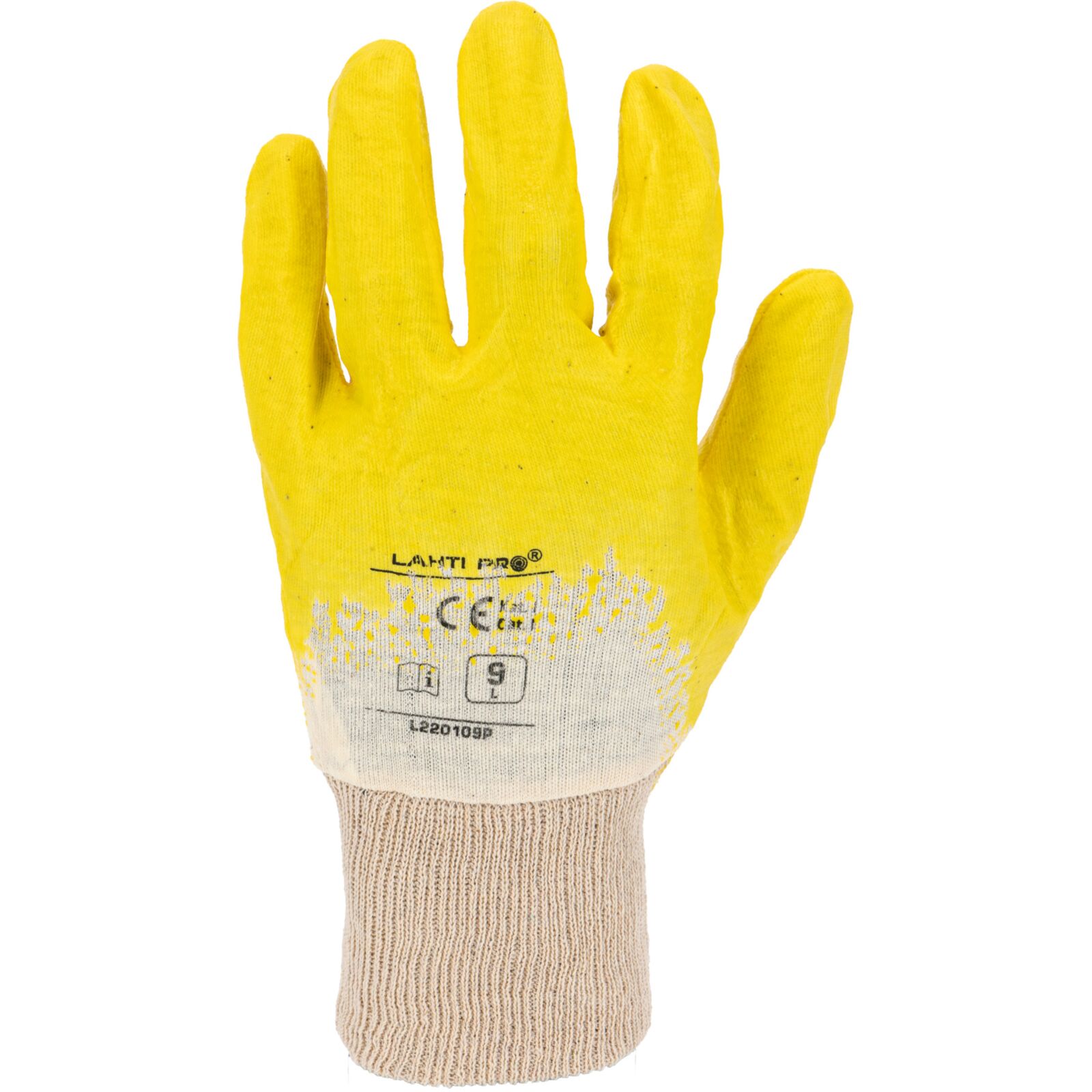 Gloves Nitryl Yell-White L220108 P, 8 , CE, LAHTI