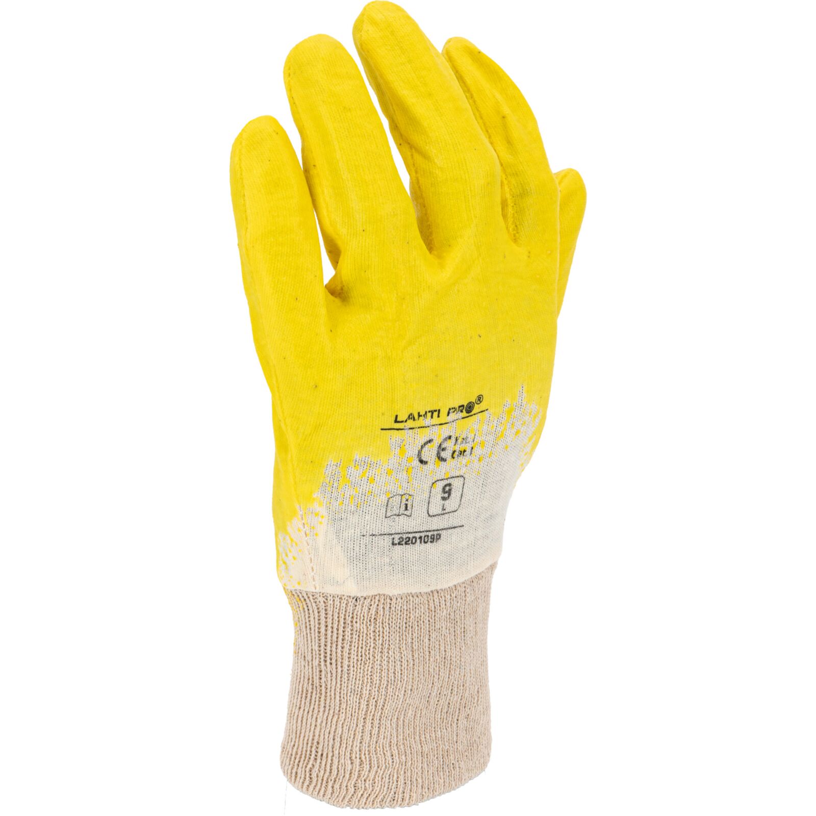 Gloves Nitryl Yell-White L220108 P, 8 , CE, LAHTI