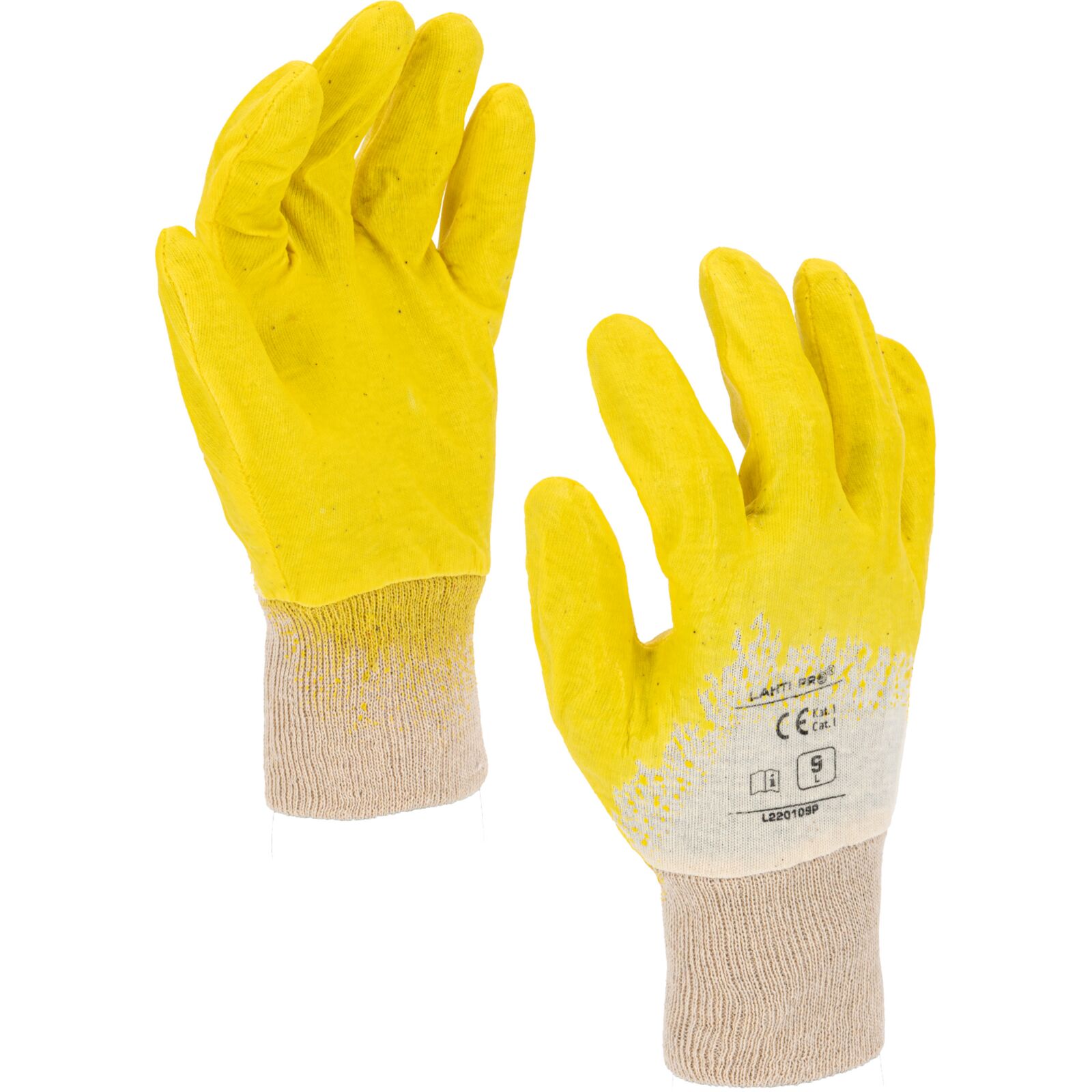 Gloves Nitryl Yell-White L220108 P, 8 , CE, LAHTI