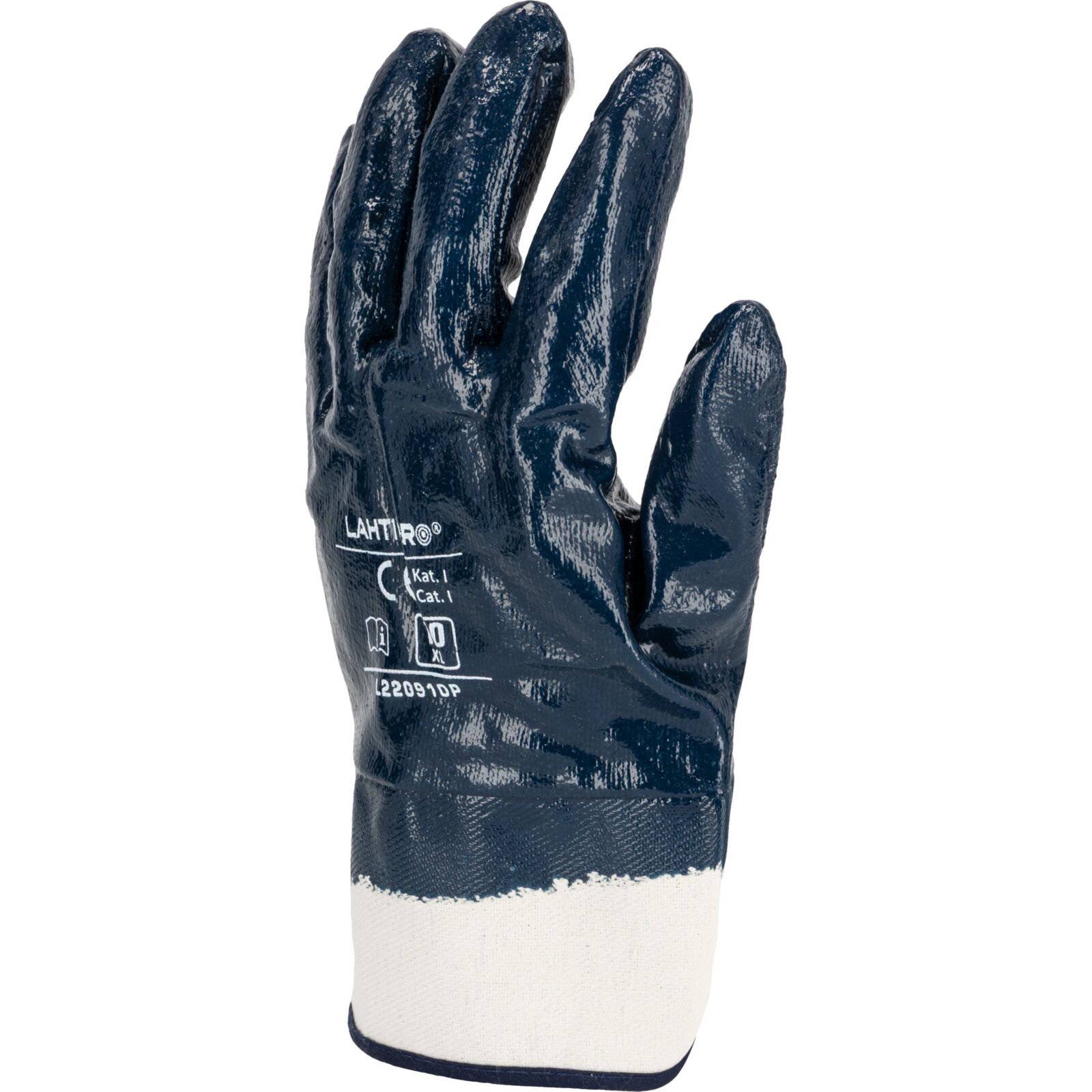 Gloves Nitrile Navy Blå L220910P, 12 Pairs, 10 , CE, LAHTI