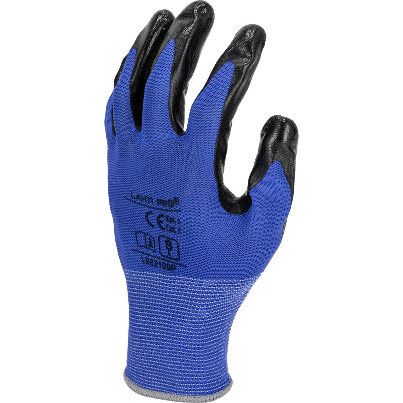 Nitrile Gloves 12 Pairs Blue-Black, CE, LAHTI