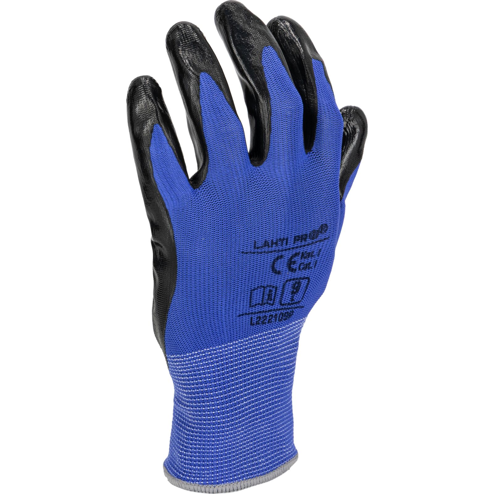 Nitrile Gloves 12 Pairs Blue-Black, CE, LAHTI