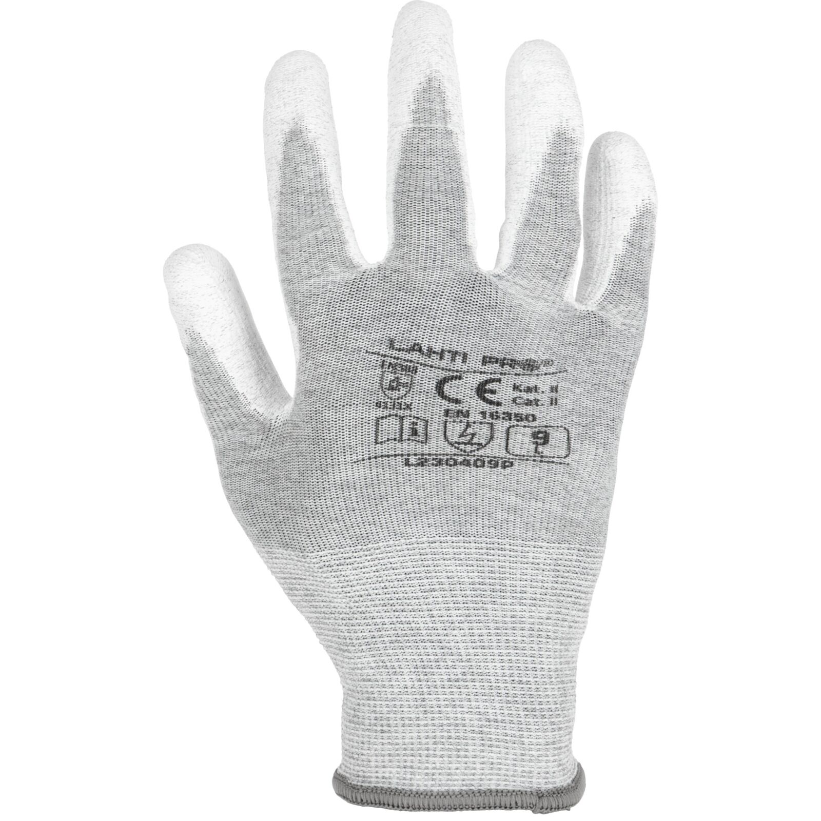 Gloves Pu Antistat. White L230409P, (Butiksförp.), 9 , CE, LAHTI