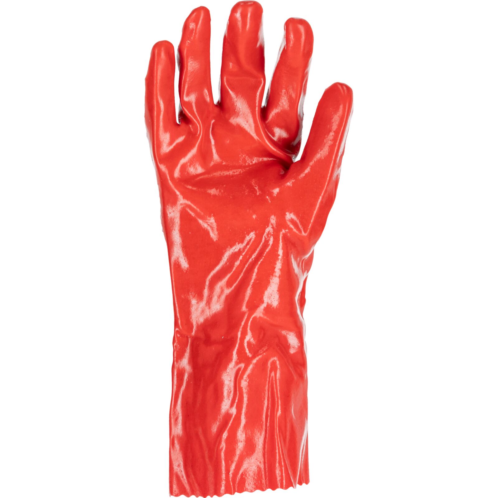 Long red PVC gloves size 10, 12 pairs
