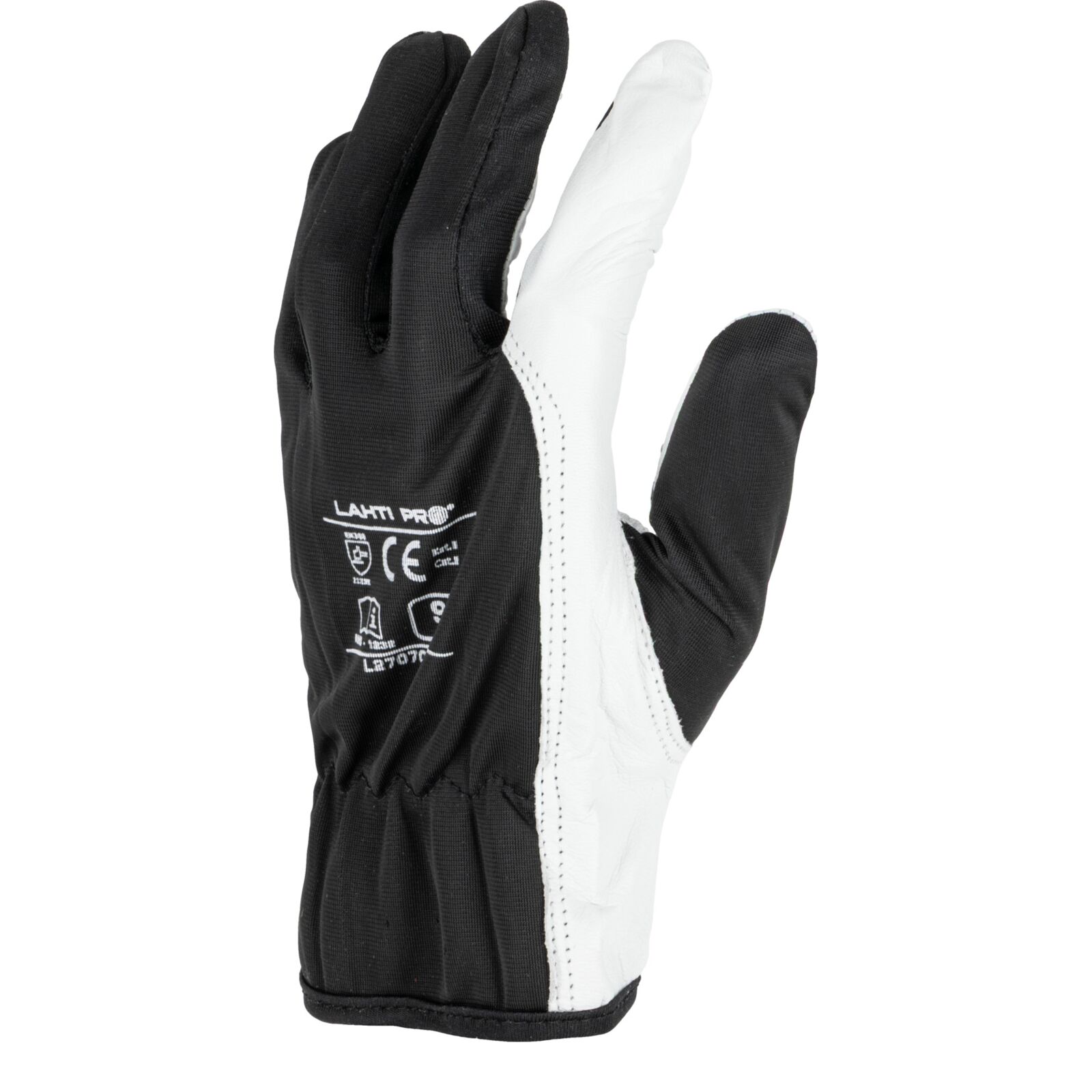 Gloves Goat Leather Black L270708 P, Card, 8 , CE, LAHTI