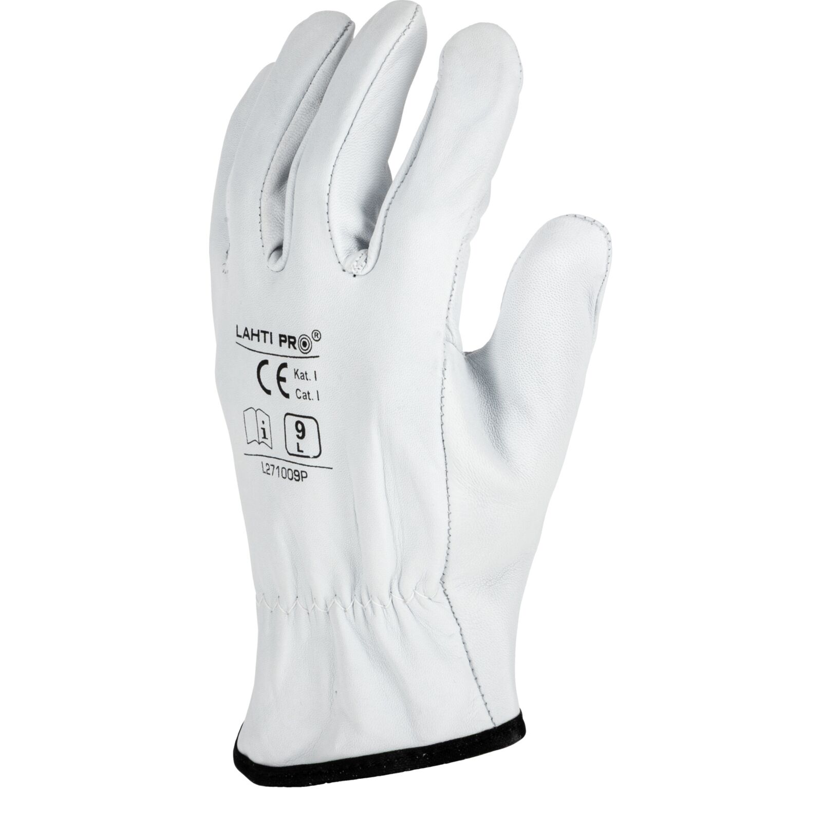 Handskar, äkta getskin, vita, st. 11, CE, EN 420, LAHTI PRO L2710