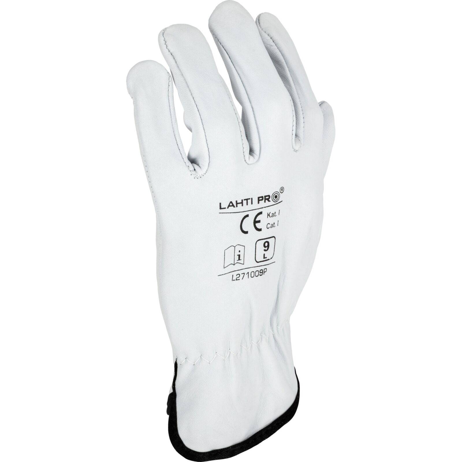 Handskar, äkta getskin, vita, st. 11, CE, EN 420, LAHTI PRO L2710