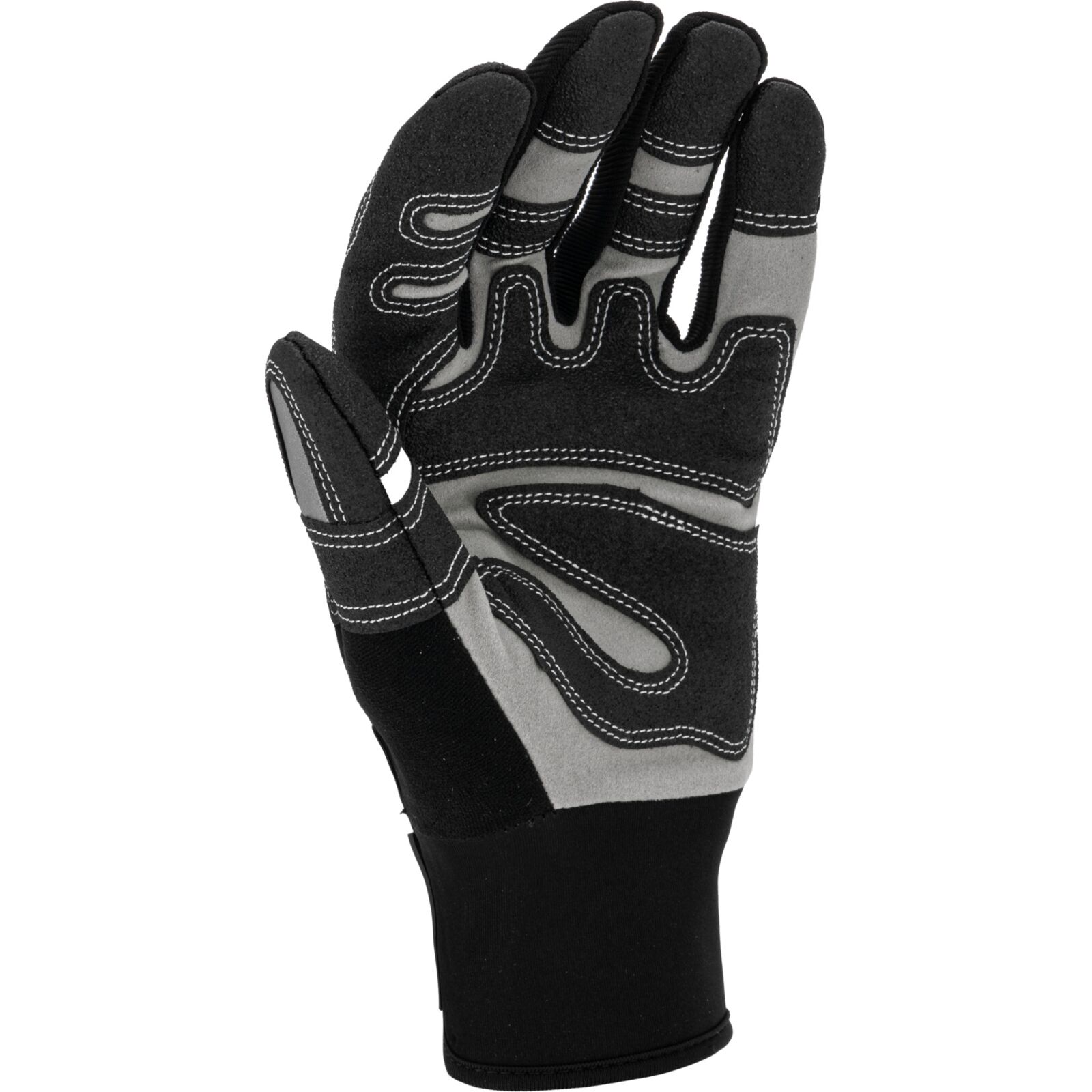 Handskar för mekaniker, st. 9, svart-blå, med reflex, spandex, PVC, CE, EN 420, LAHTI PRO L2807