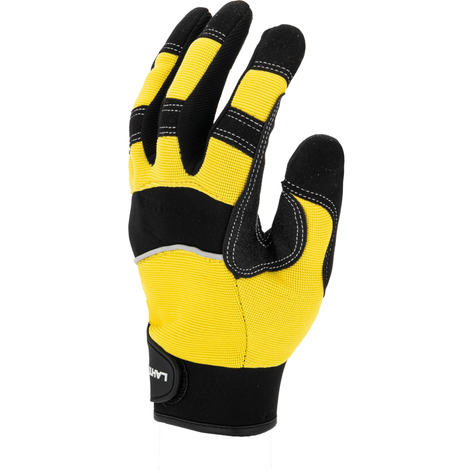 Gloves Mech. Black-Yellow L2808 11P, Card, 11 , CE, LAHTI
