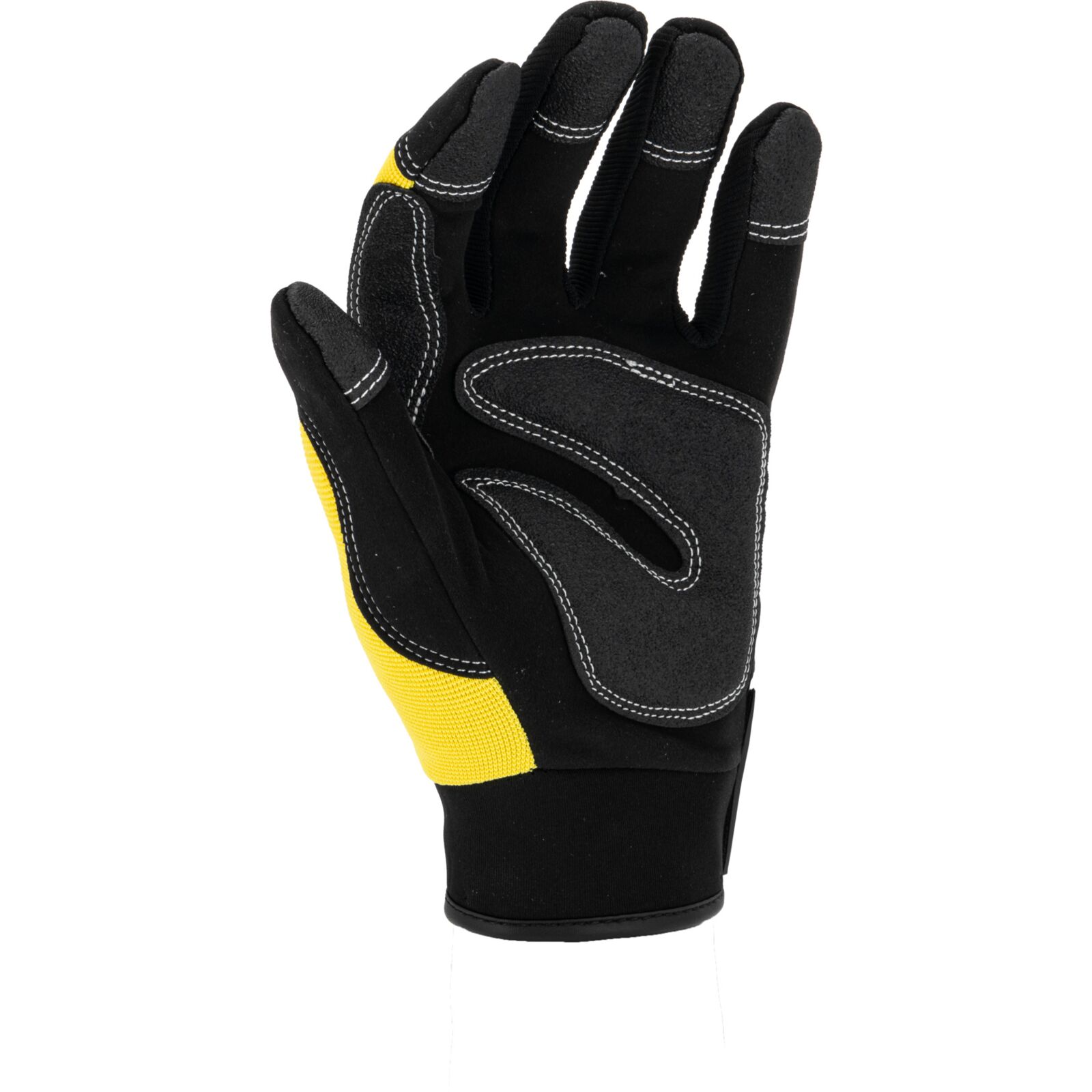 Gloves Mech. Black-Yellow L2808 11P, Card, 11 , CE, LAHTI