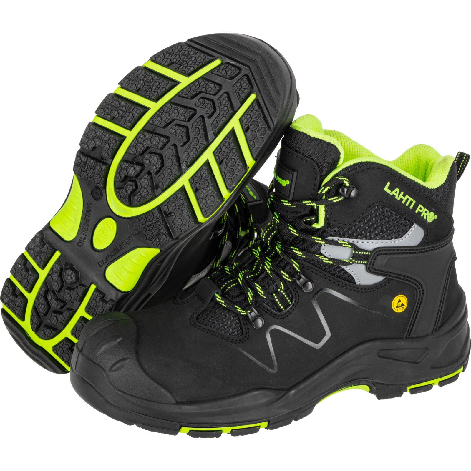 Skyddsskor Höga KängorS3 Nubuck Stål Reflex, LAHTI PRO