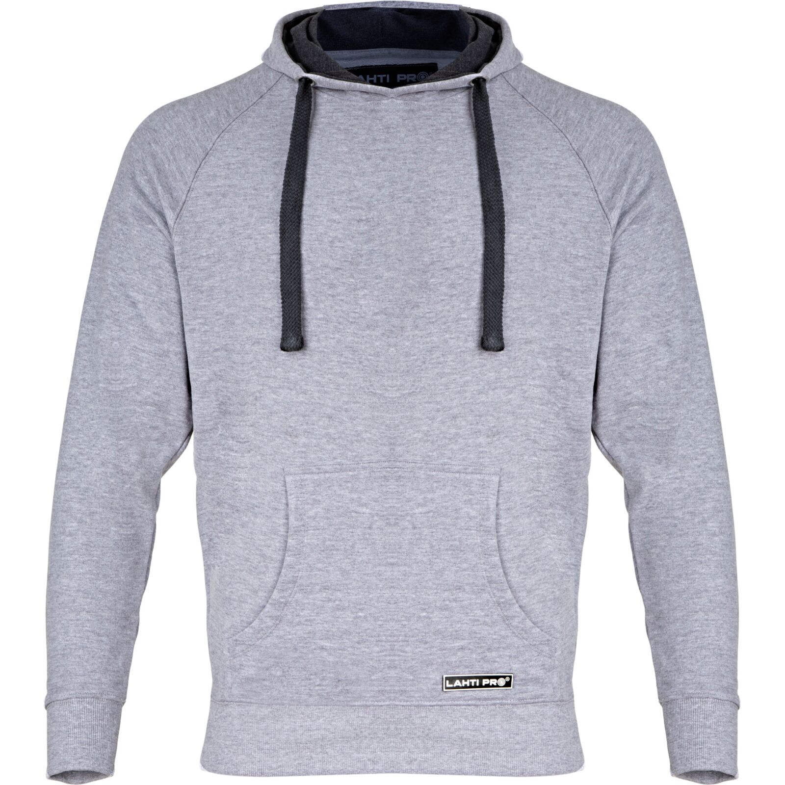 Grey hooded sweatshirt 320 g/m² size L CE