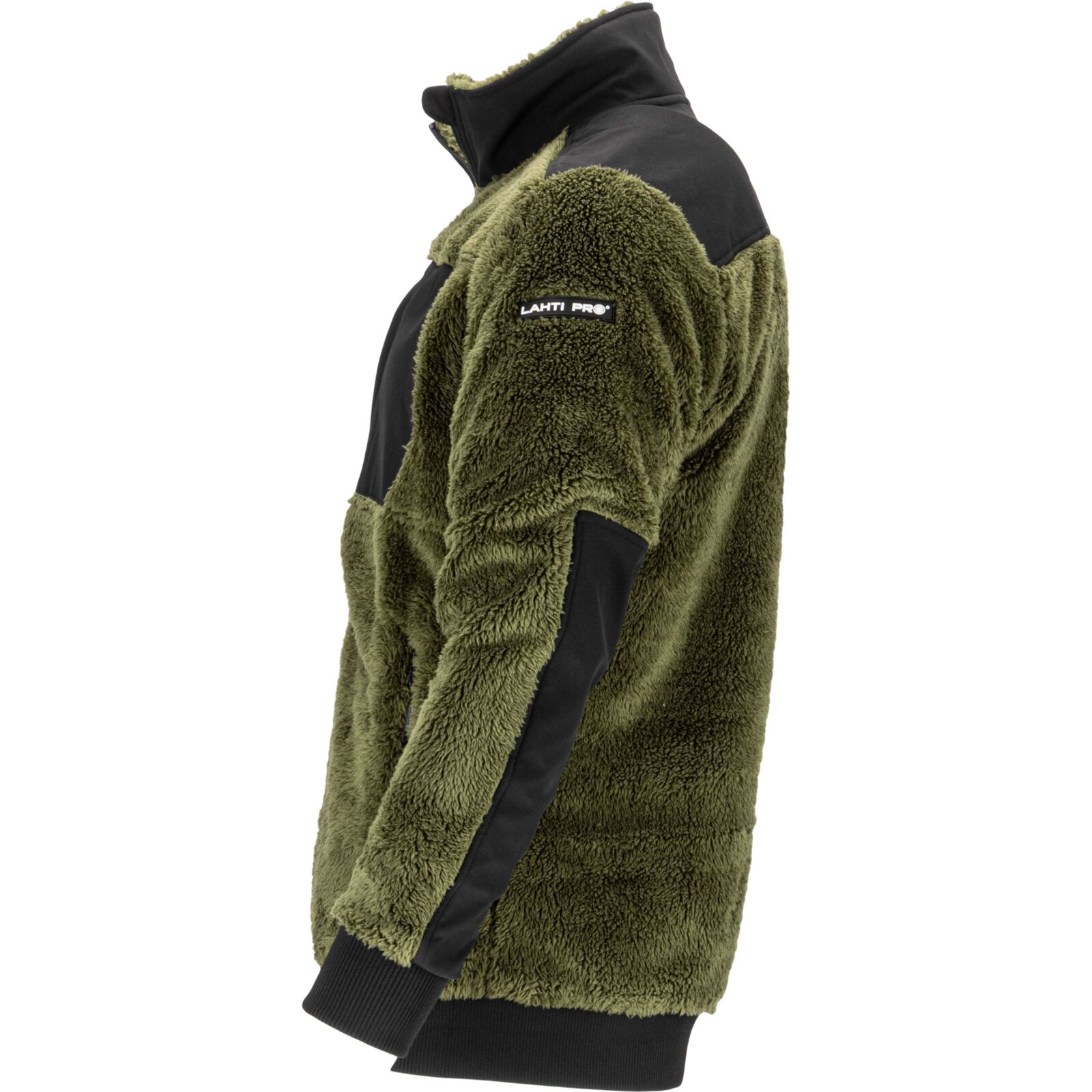 Arbetsjacka Sherpa Fleece med Dragkedja, Grön, LAHTI PRO