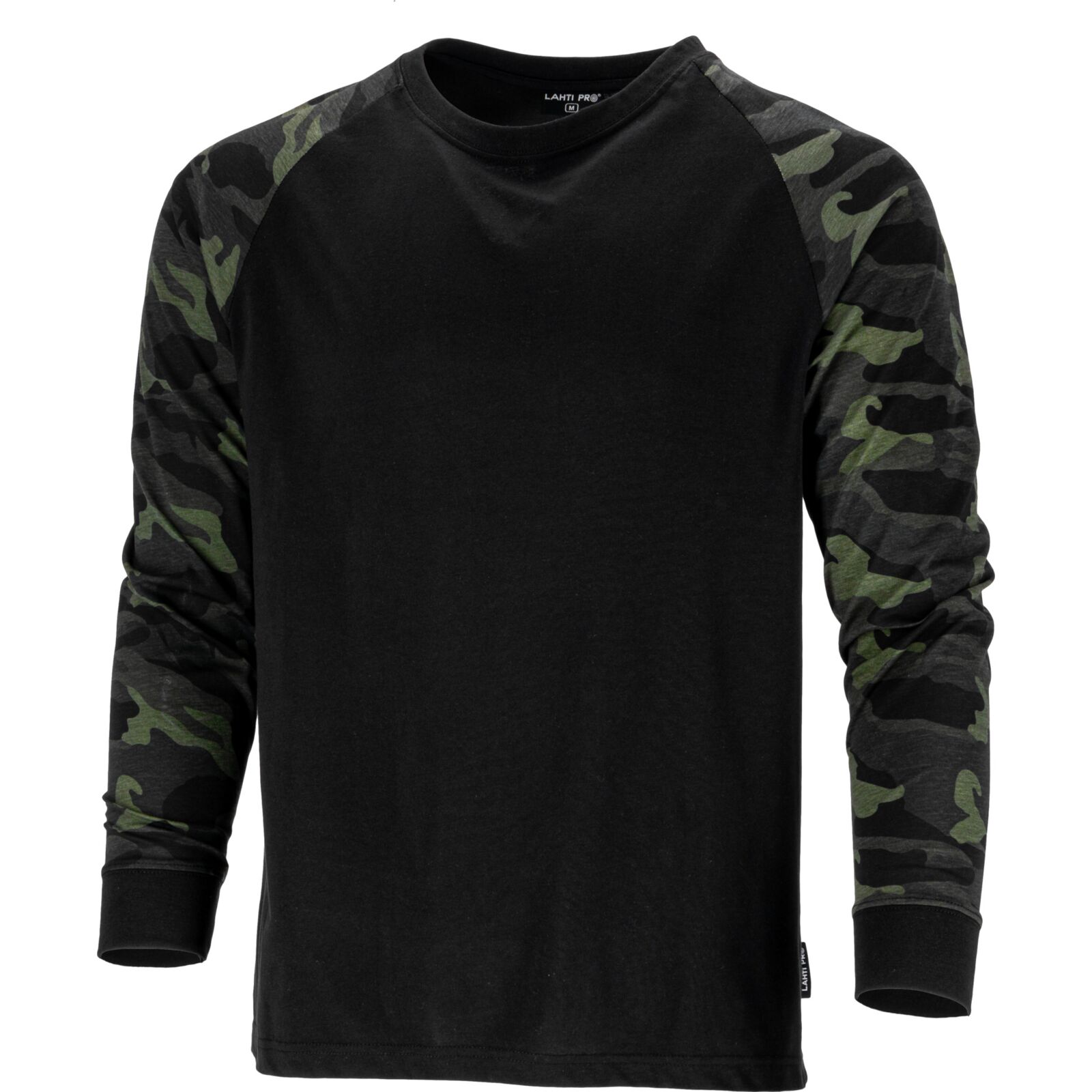 Långarmad t-shirt camo-svart 190G/M2, CE, LAHTI
