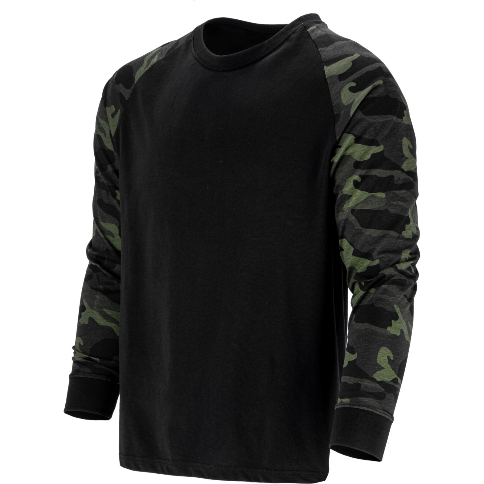 Långarmad t-shirt camo-svart 190G/M2, CE, LAHTI