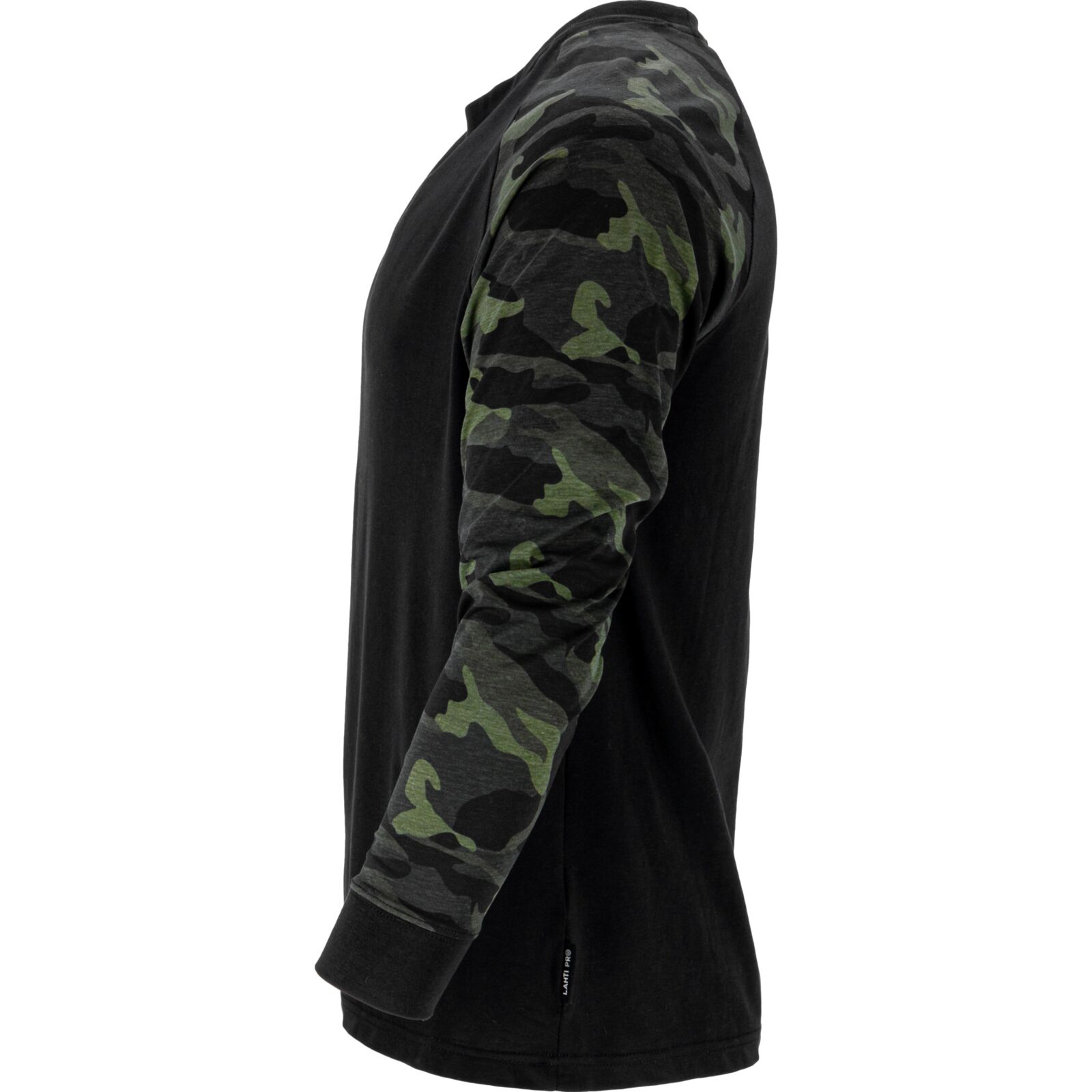 Långarmad t-shirt camo-svart 190G/M2, CE, LAHTI