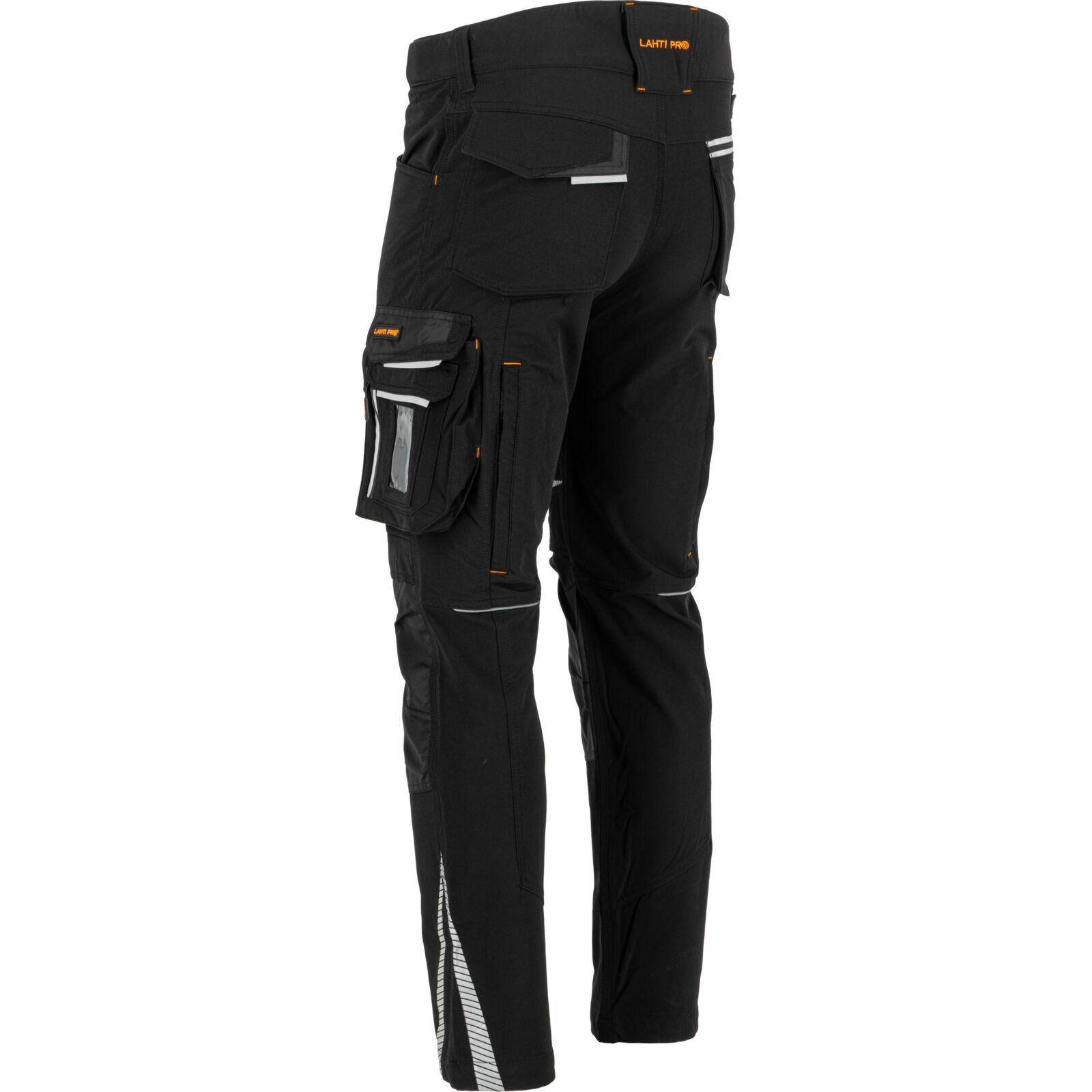 Black stretch trousers S with knee pockets CE