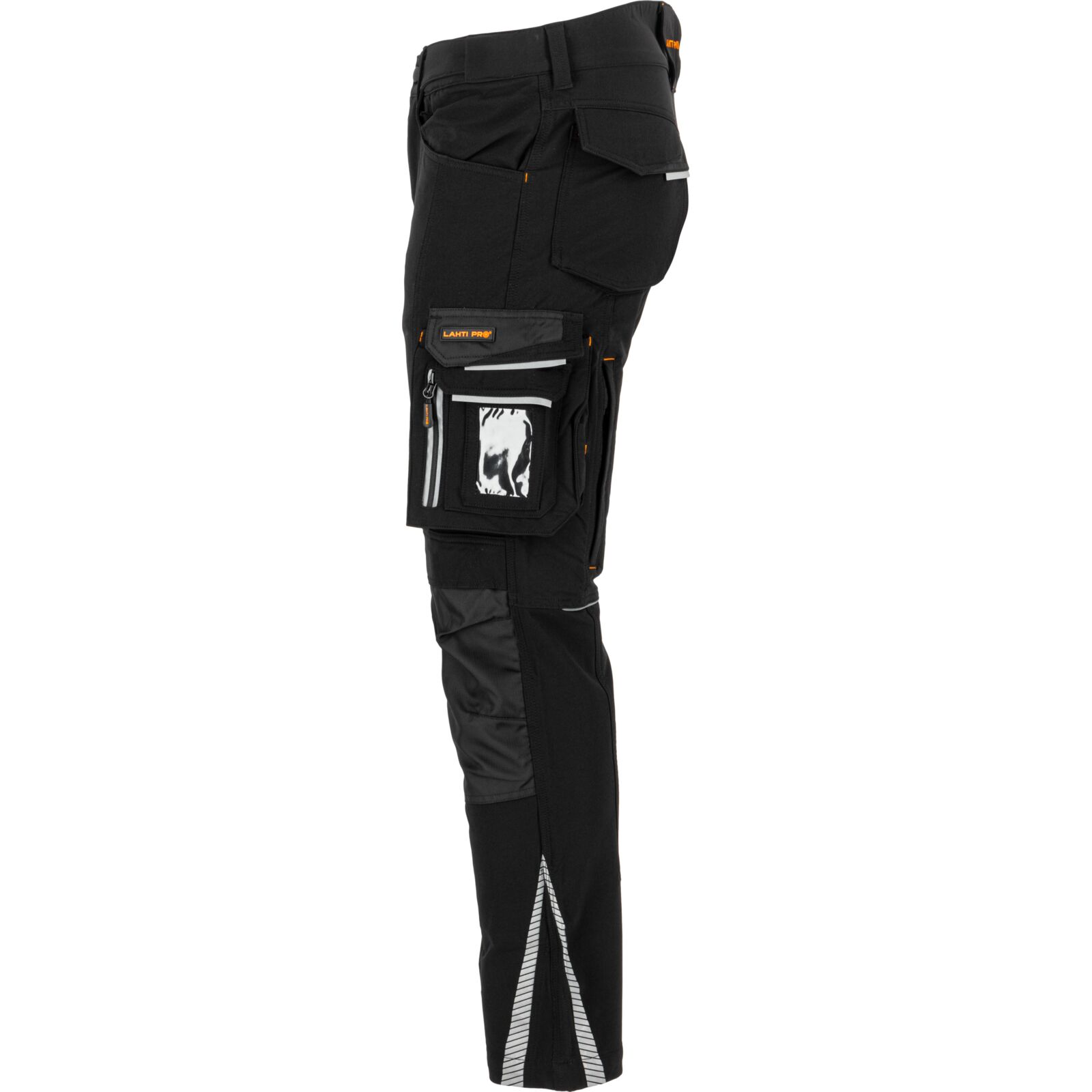Black stretch trousers S with knee pockets CE