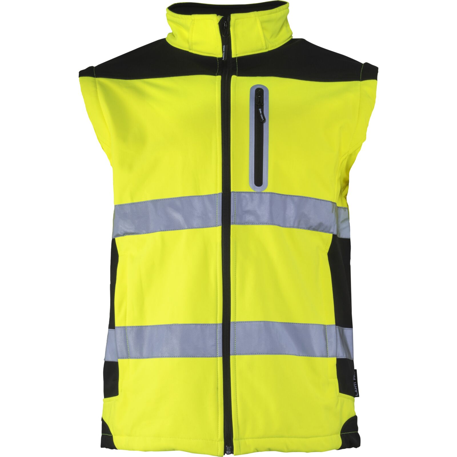 Hi-vis softshell jacket, detachable sleeves, S