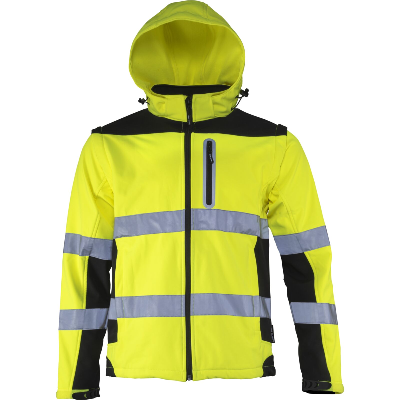 Hi-vis softshell jacket, detachable sleeves, S