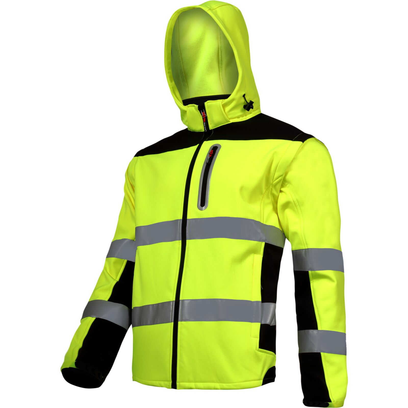 Hi-vis softshell jacket, detachable sleeves, S