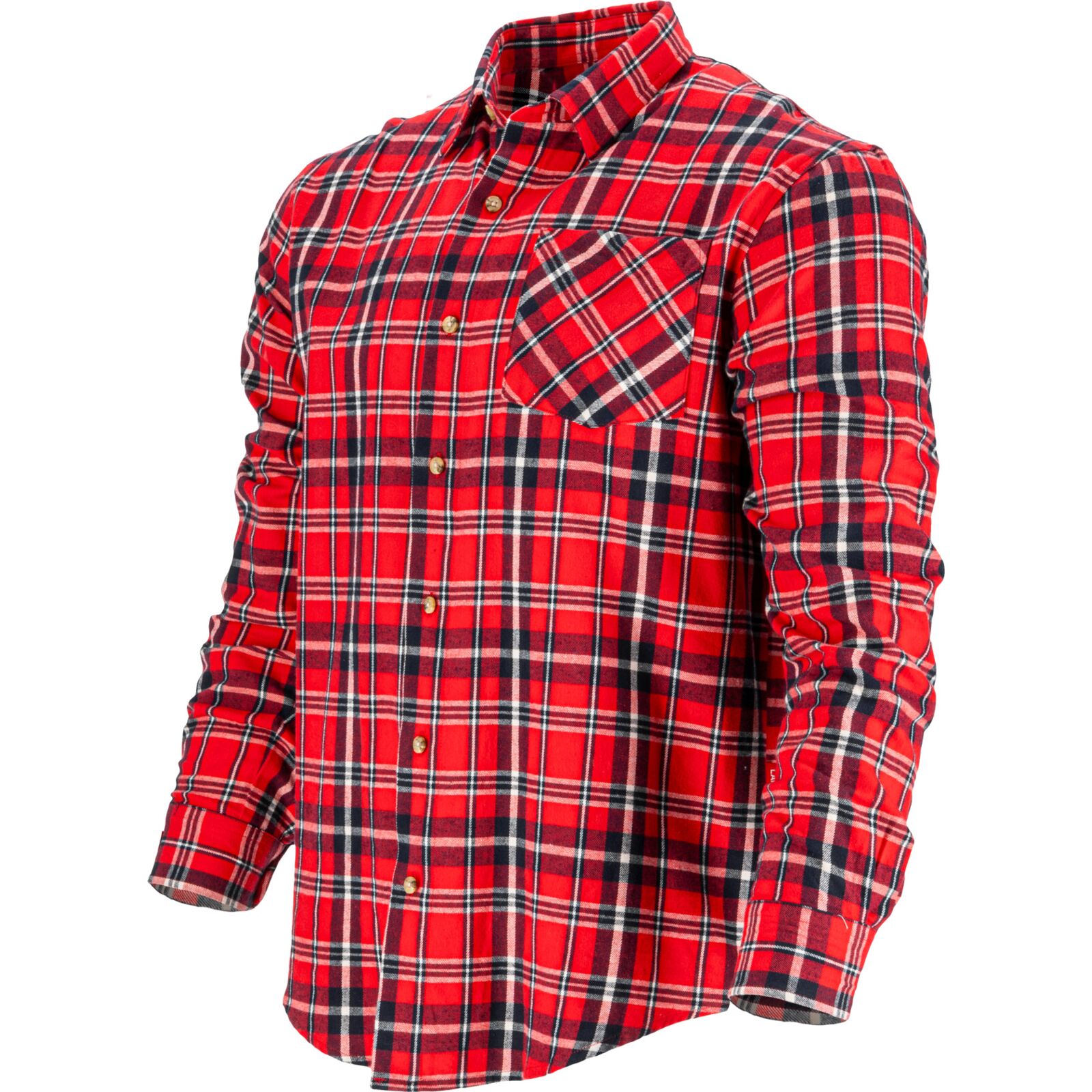 Flanellskjorta röd-marinblå 170 g/m² S
