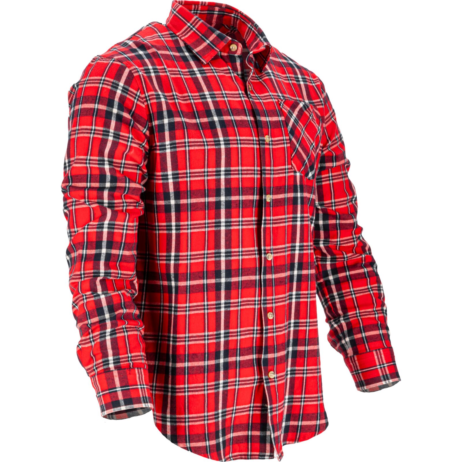 Flanellskjorta röd-marinblå 170 g/m² S