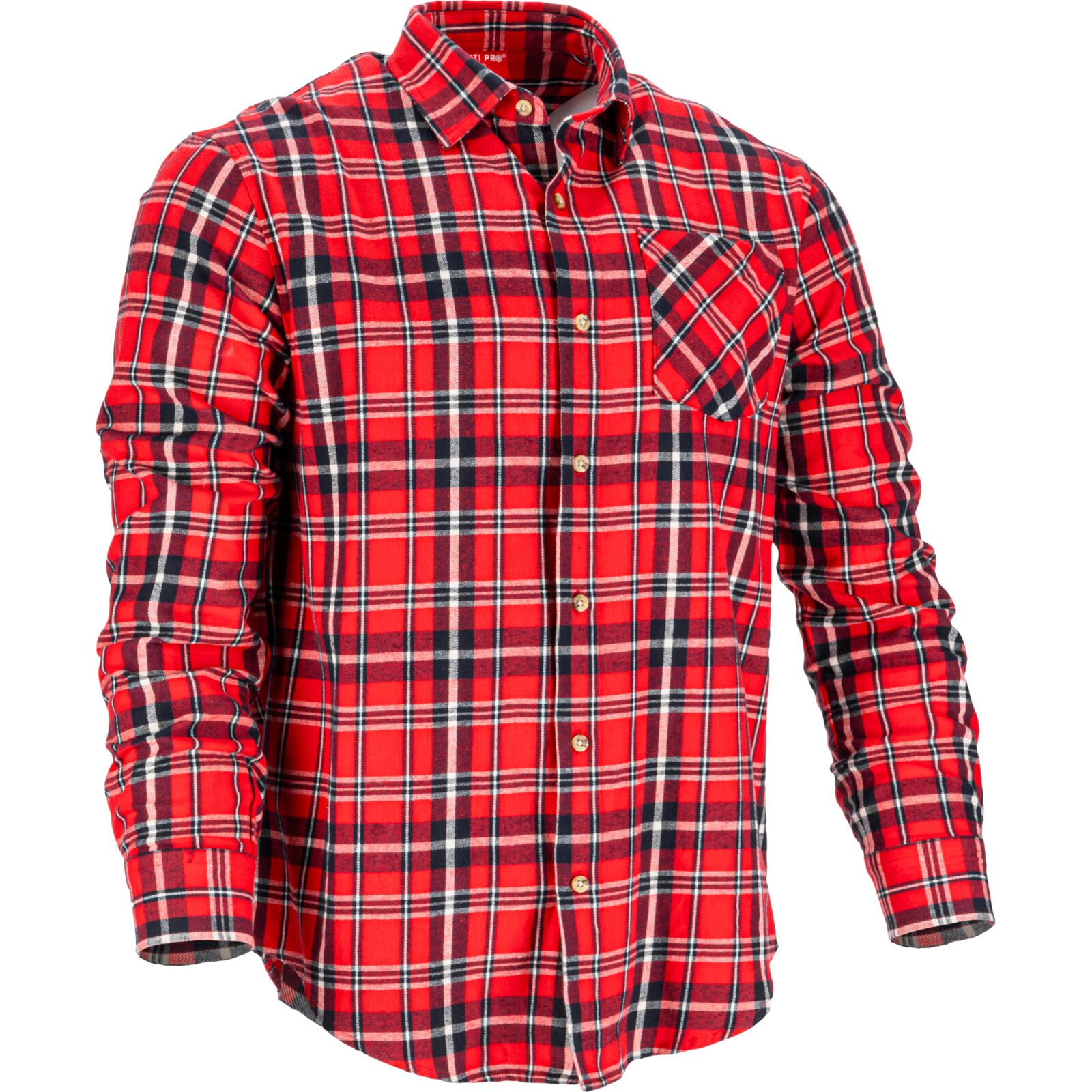 Flanellskjorta röd-marinblå 170 g/m² S