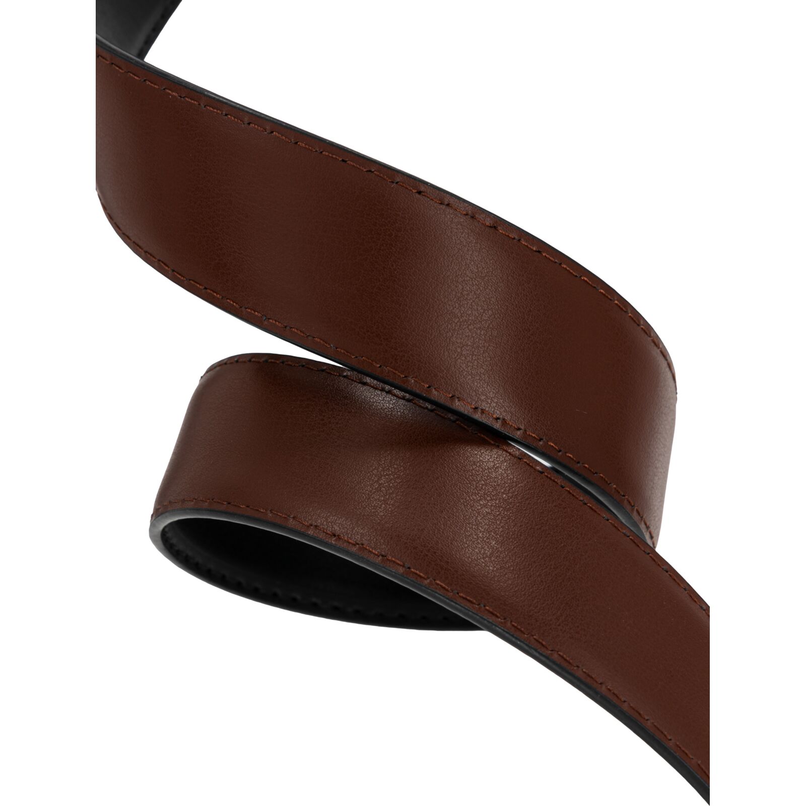 Belt for Trousers, Leather, 2-Sided, Black-Brown, 100 cm, LAHTI