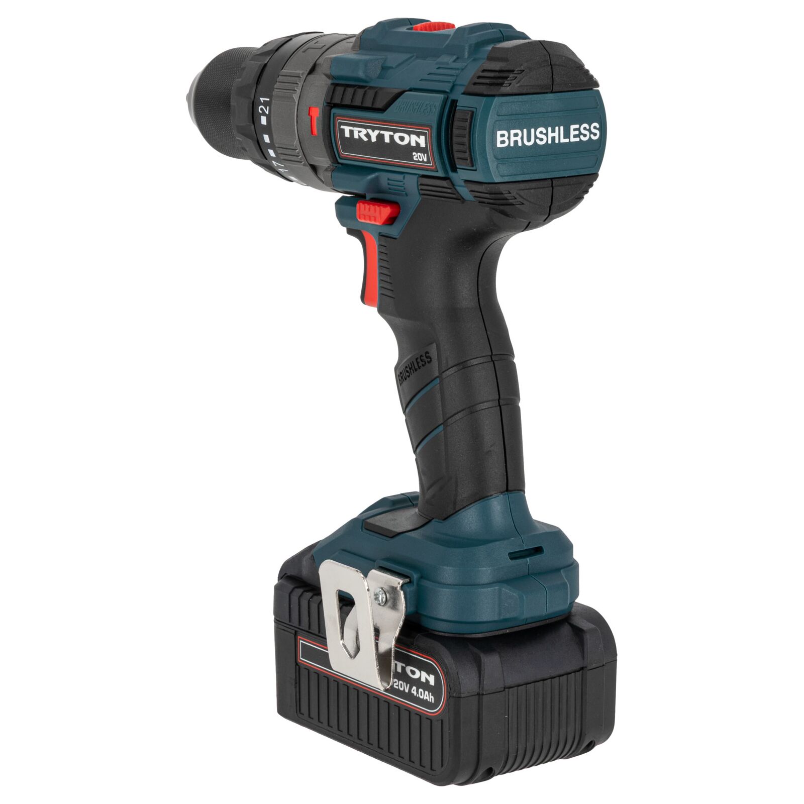 Borrskruvdragare slag 20V borstlös 2 x 4Ah, Tryton TBLV204